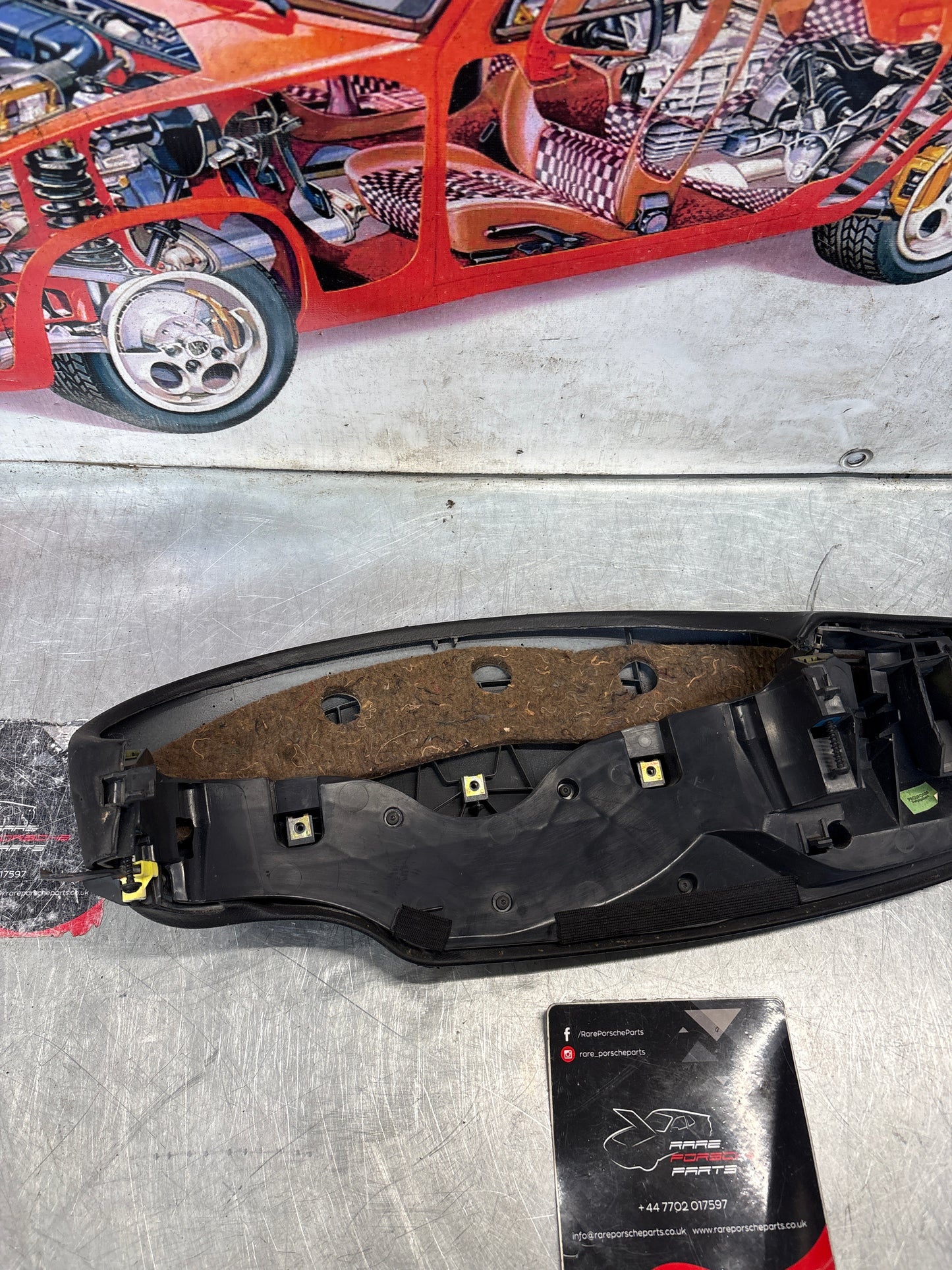 Porsche 911 996 dasboard cluster trim, used, black 99655205902