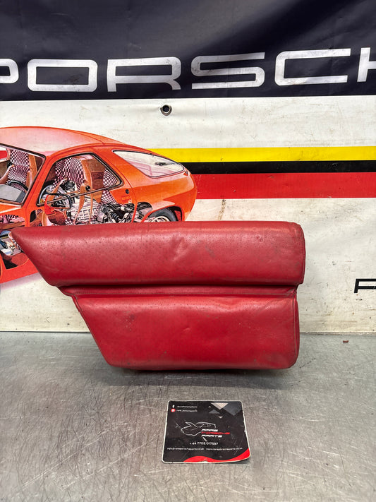Porsche 928 rear left seat cushion, can-can red , leather, used 92852205951
