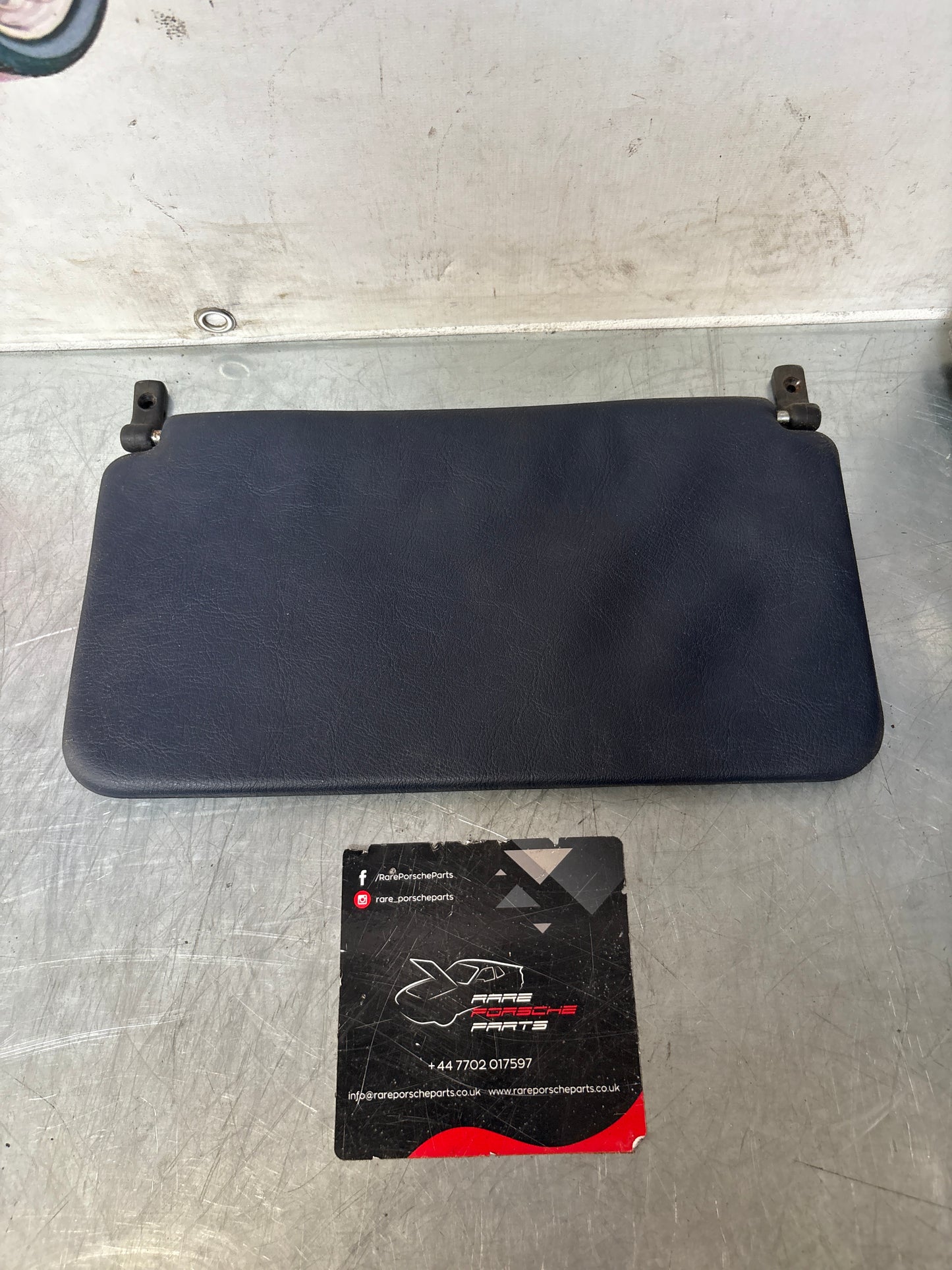 Porsche 928 L+R rear sunvisor, marine blue, used 92873103504