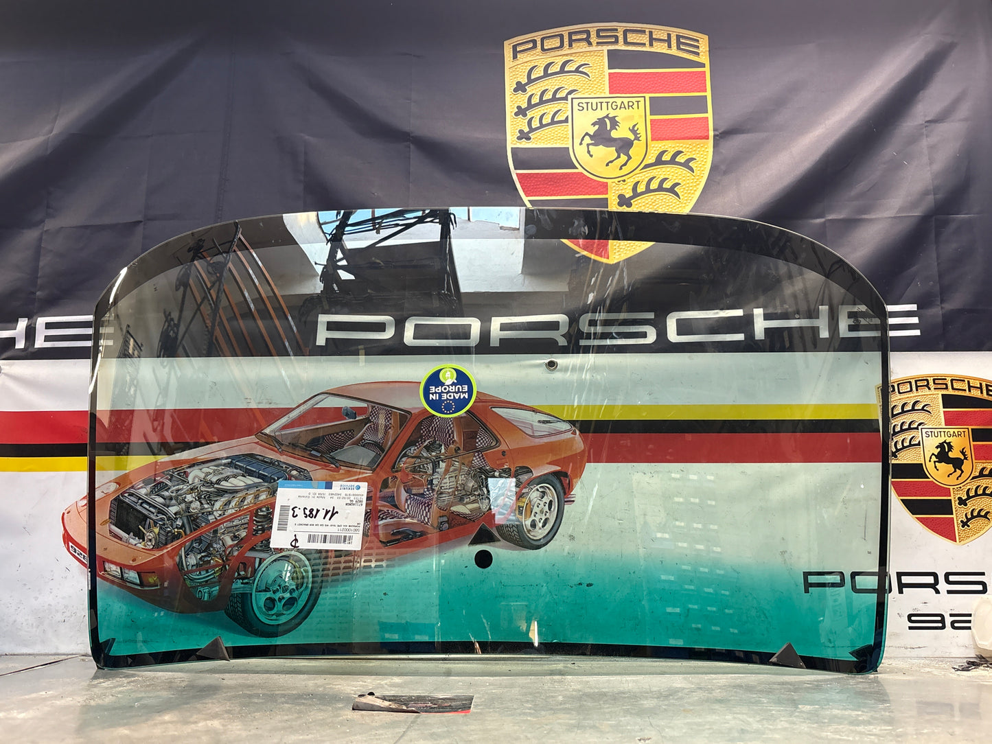 Porsche 924 / 944 early front windscreen 477845011F, new