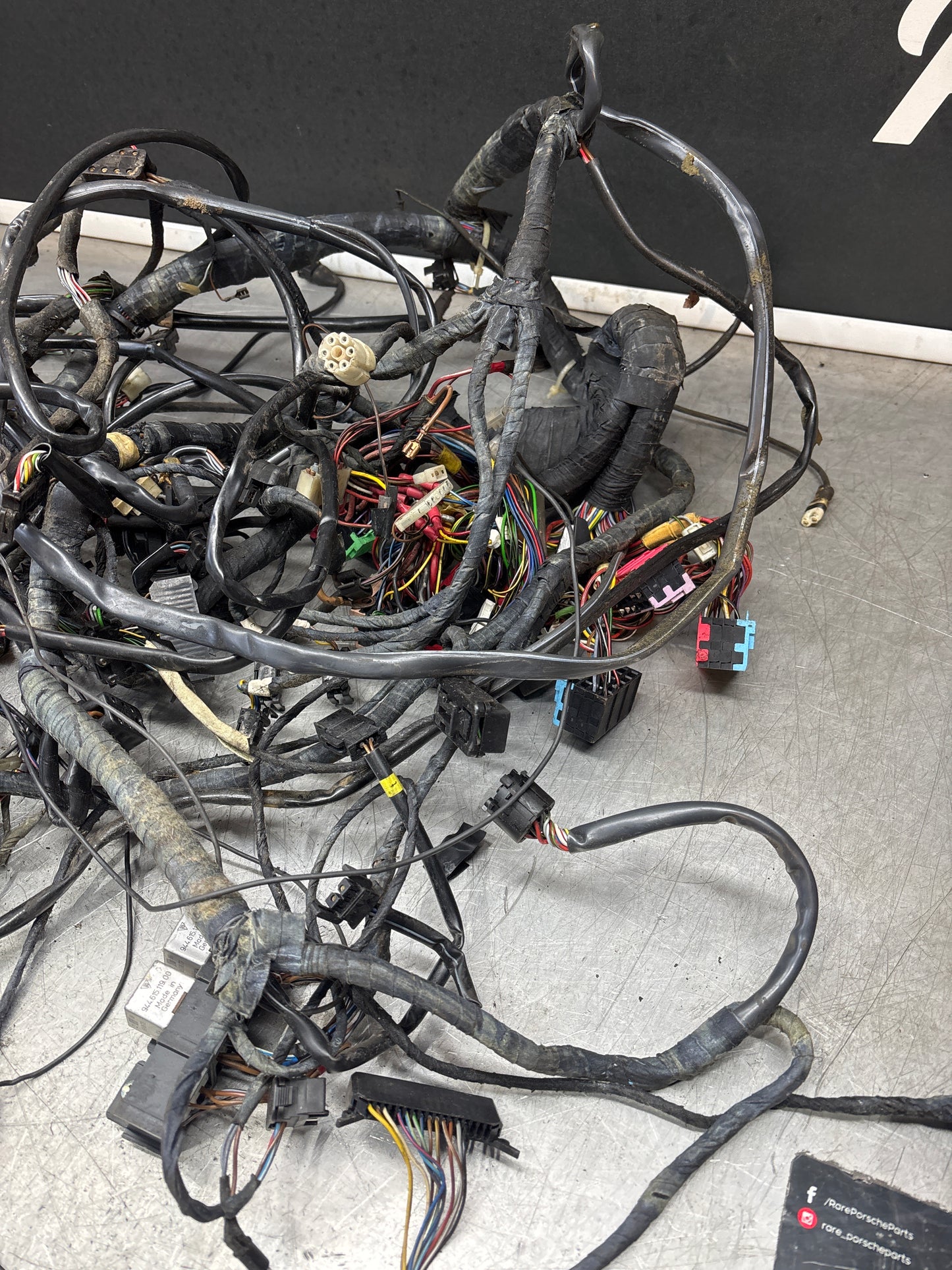 Porsche 944 S2 convertible 1990 interior wiring loom, RHD, used 94261200611