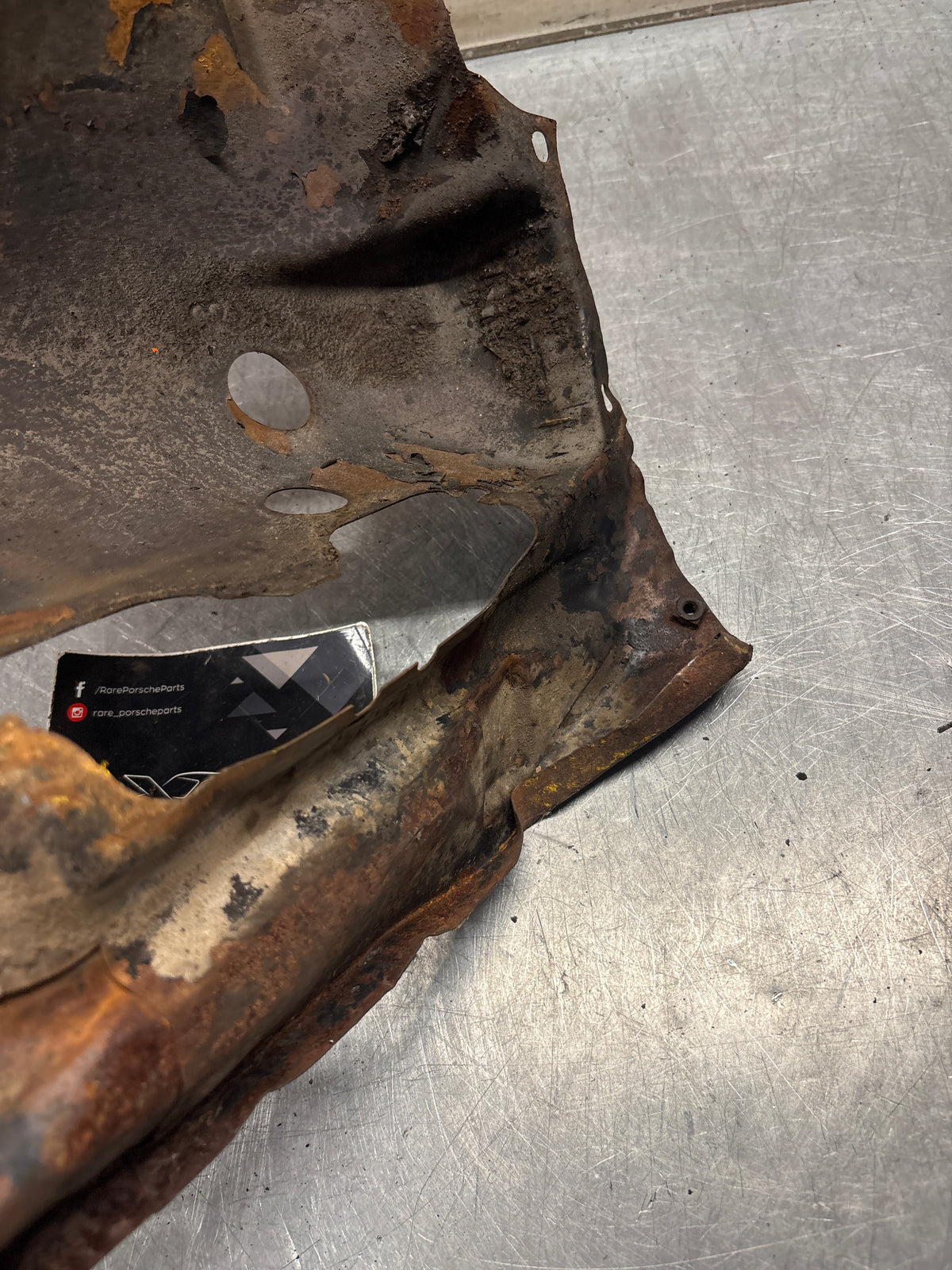Porsche 914 cylinder cover heat shield, used 022119299A