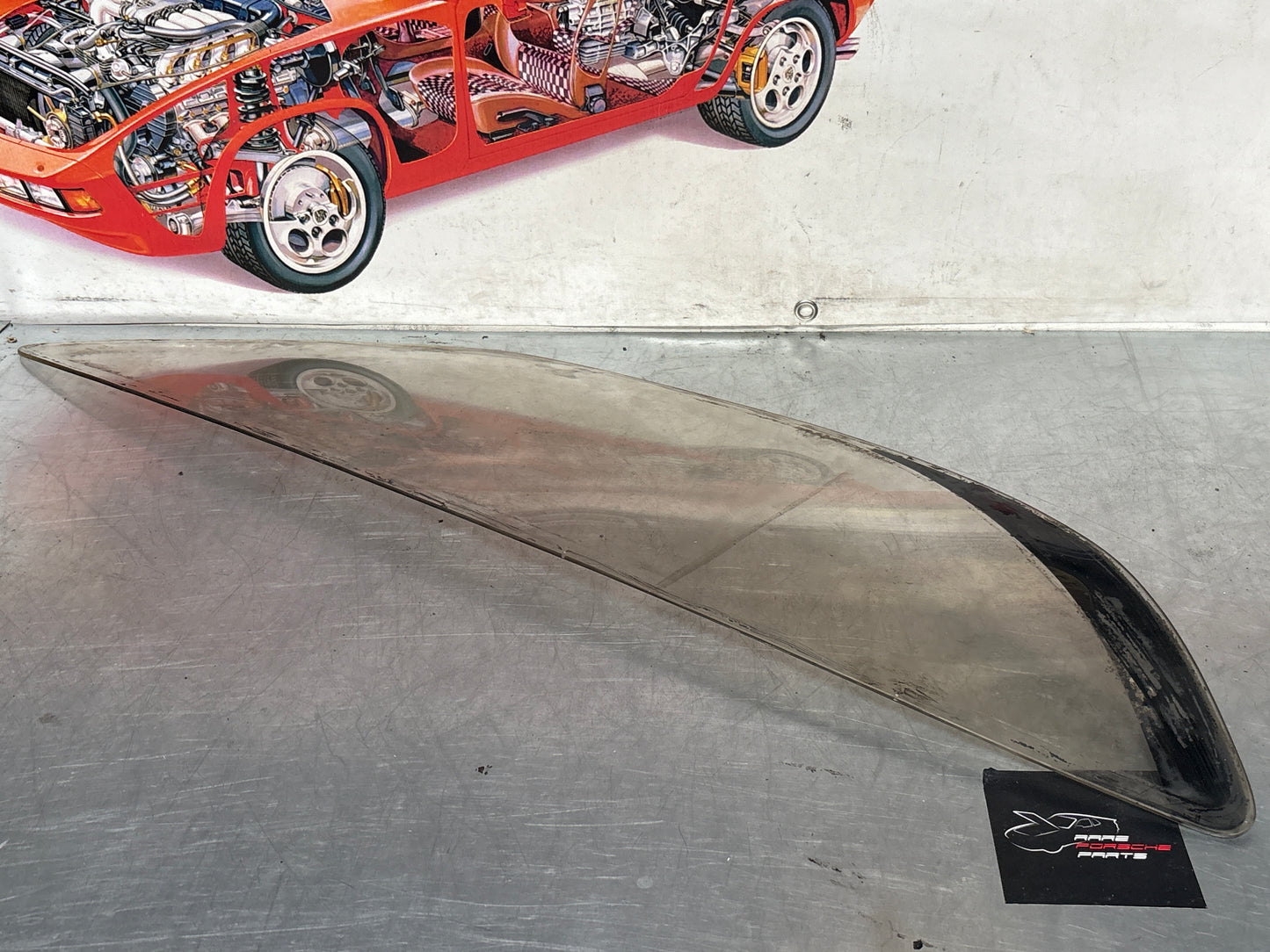 Porsche 928 S rear quarter side glass, brown right, 92854310408 used