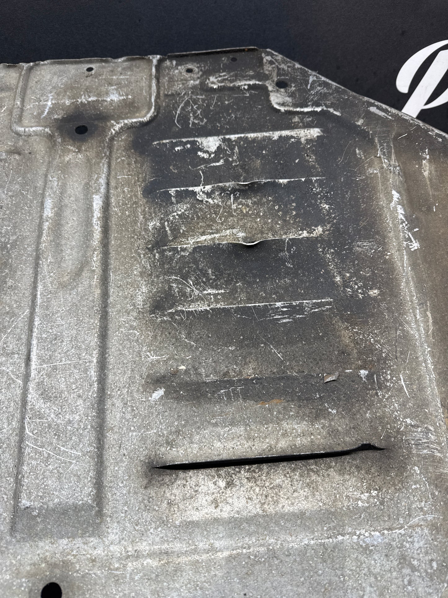 Porsche 944 engine tray / belly pan / undertray used. Aluminium. 94434116103