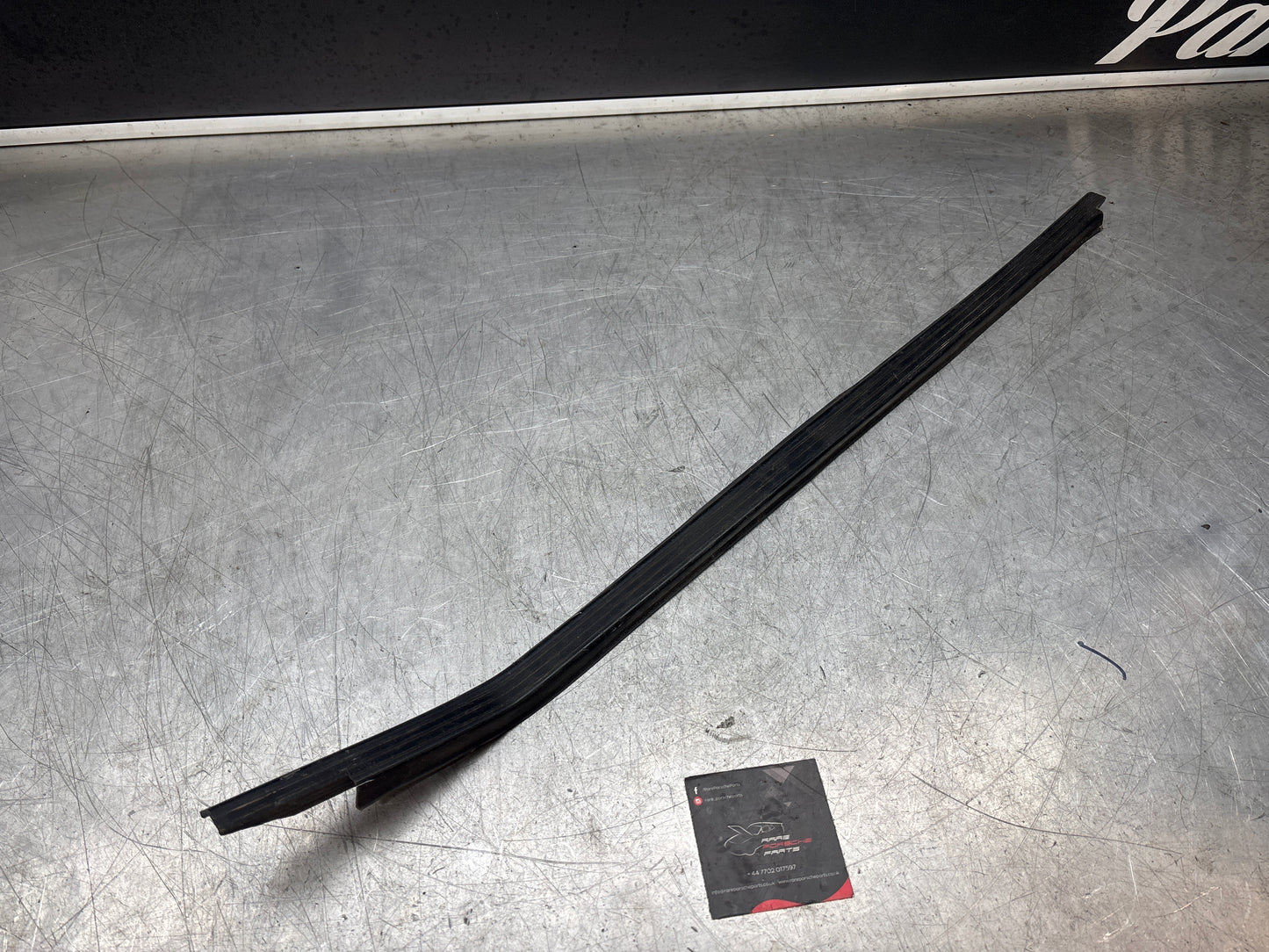 Porsche early 924/944 right sill trim, used 477853658A