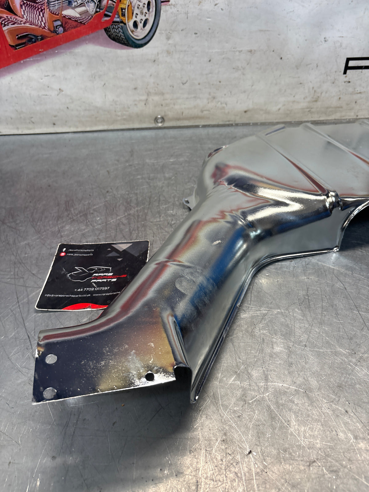 Porsche 928 S / S4 rear heat shield protection plate, refurbished 92850493204