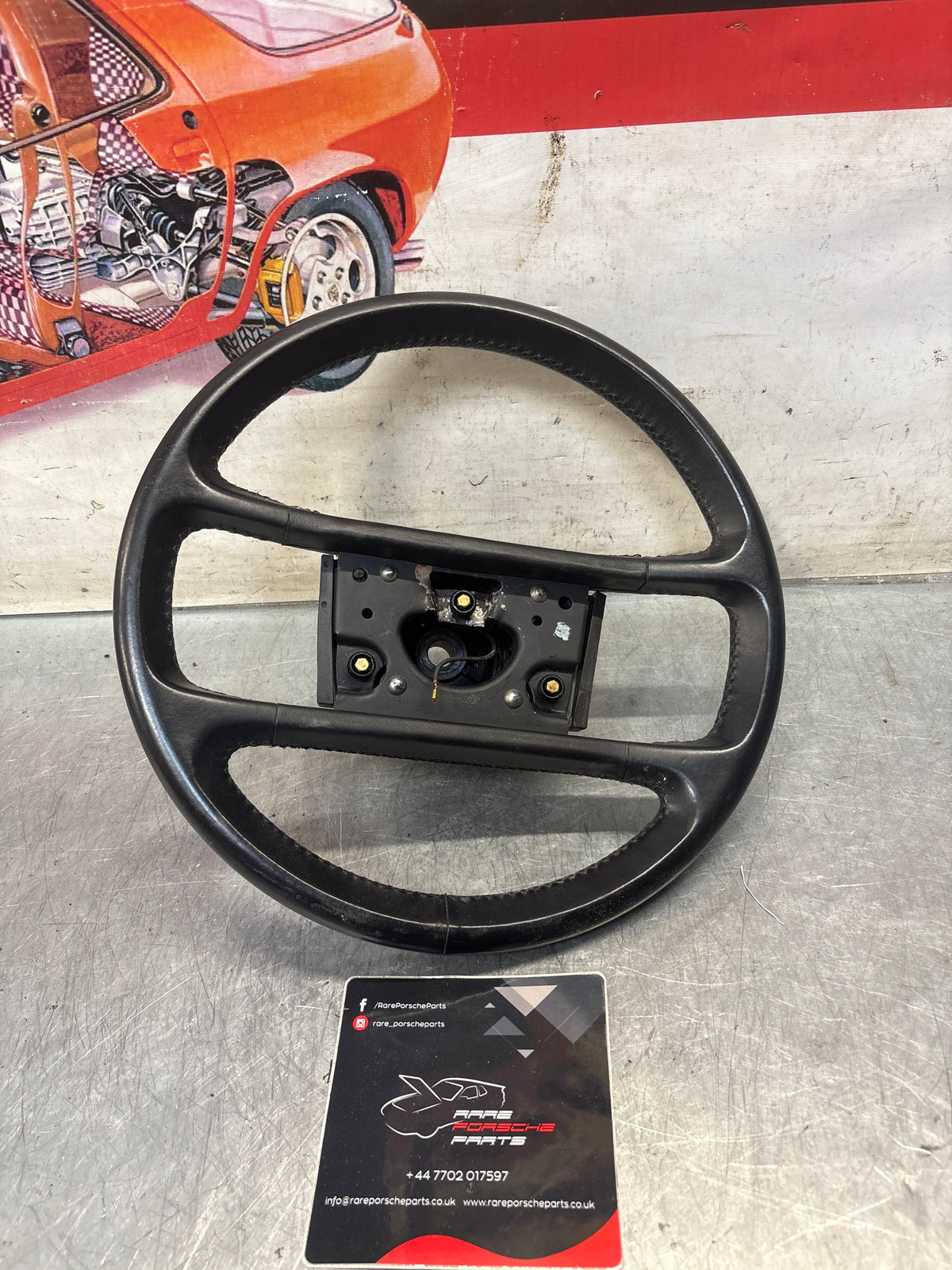 Porsche 944 black steering wheel, used 94434708409