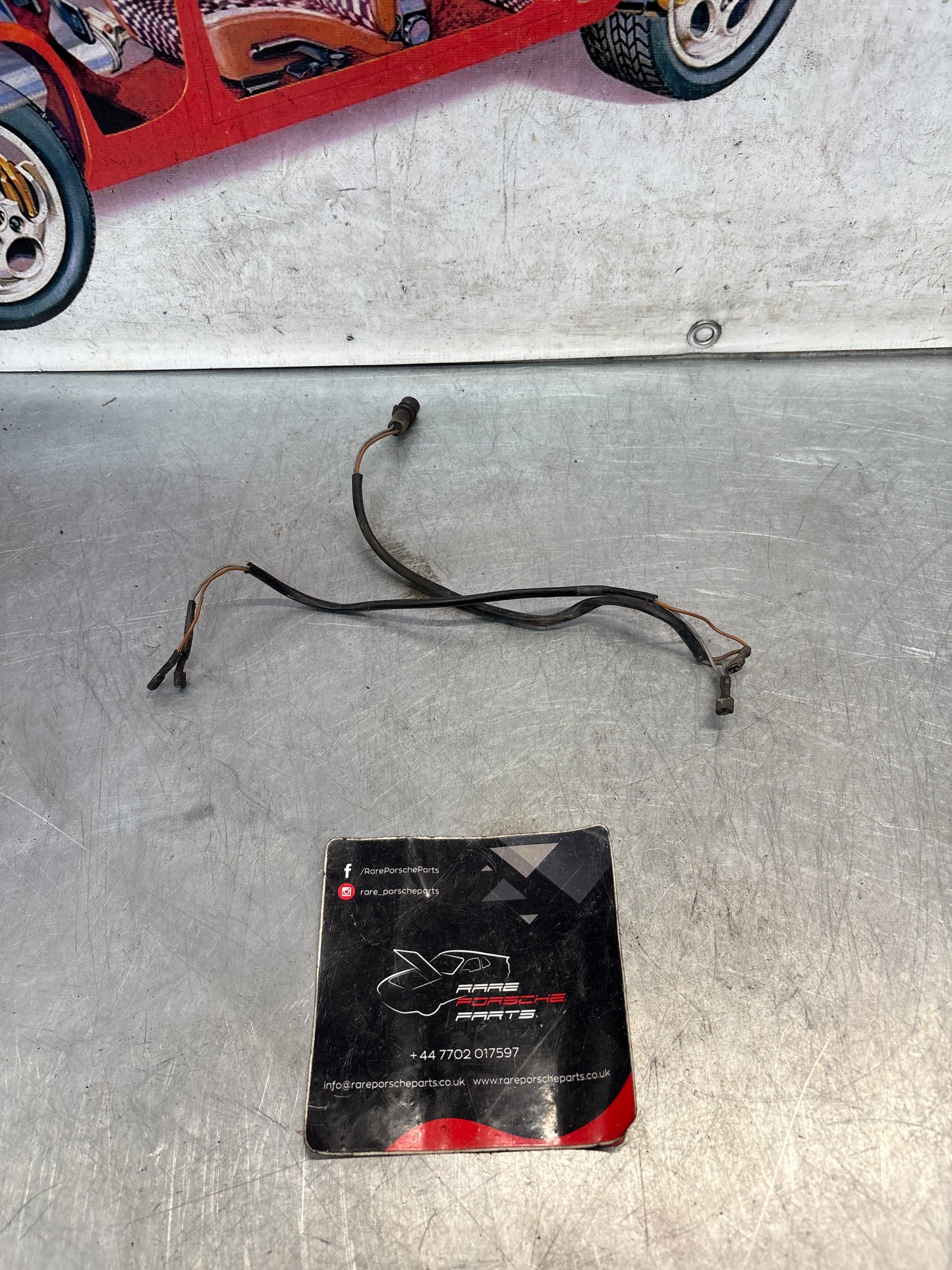 Porsche 928 84-88 rear license plate light, wiring harness loom, used 92861203901
