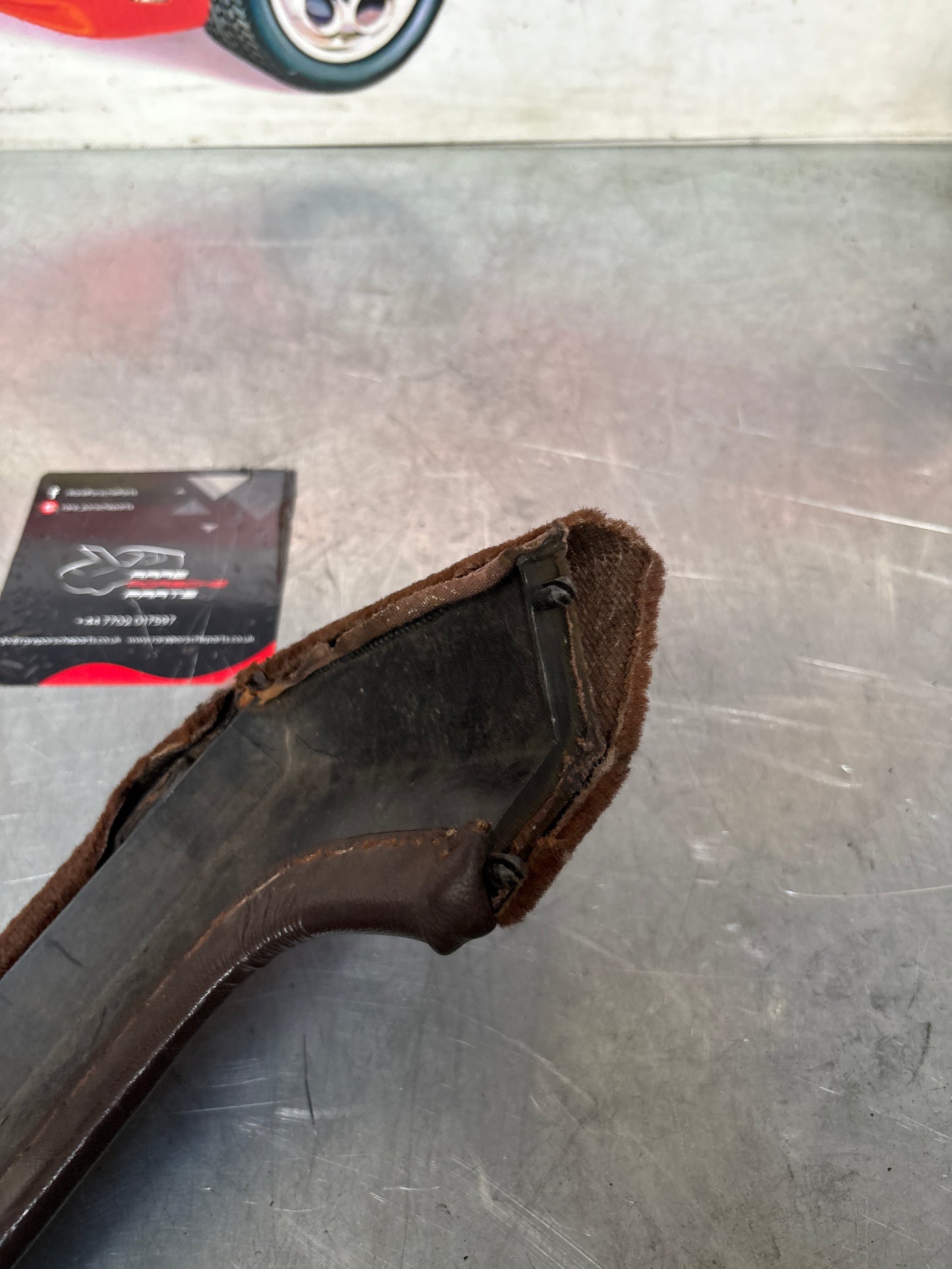 924/944 right, driver side brown carpeted door pocket, used  477867134