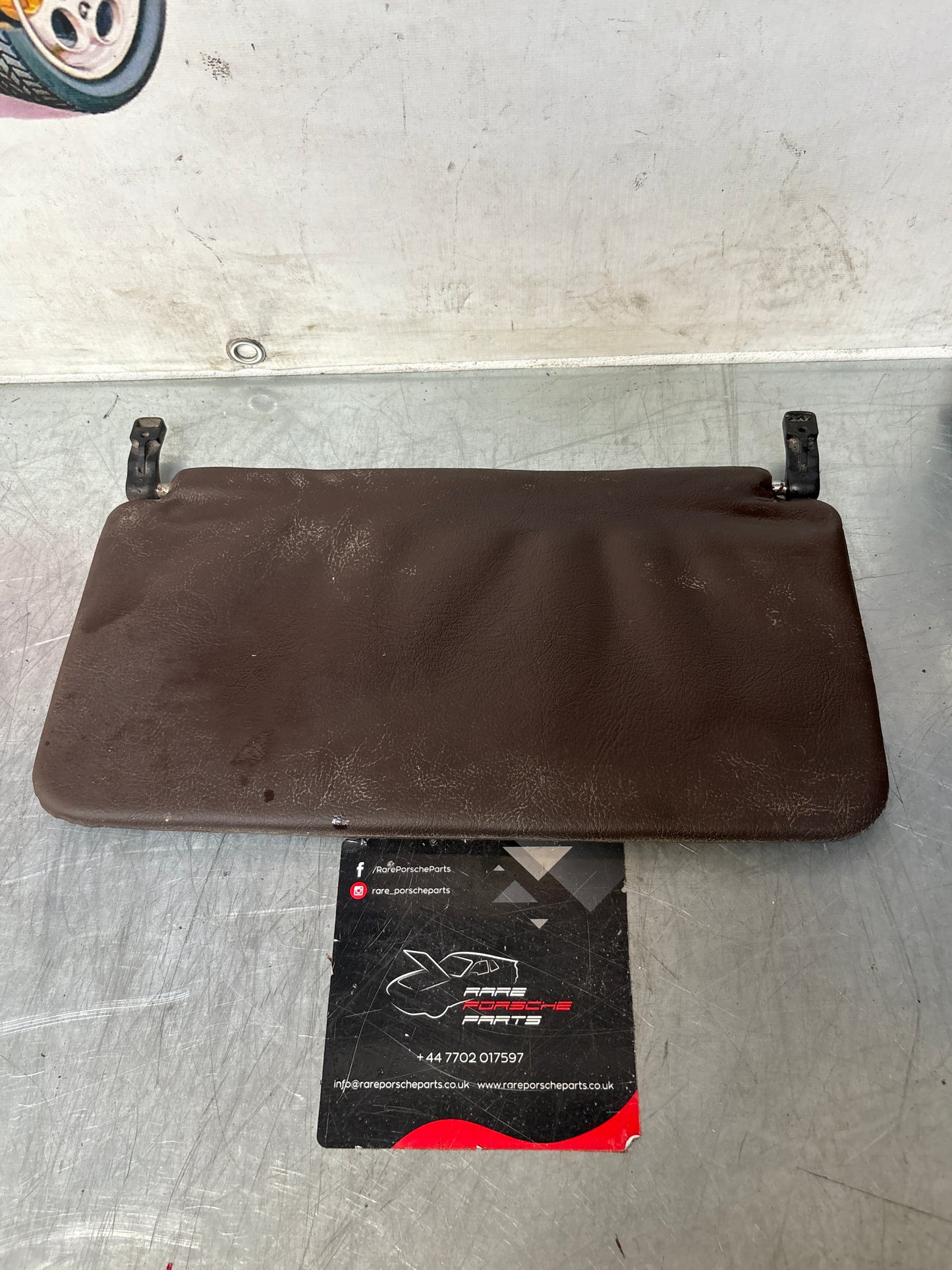 Porsche 928 L+R rear sunvisor, brown, used 92873103504