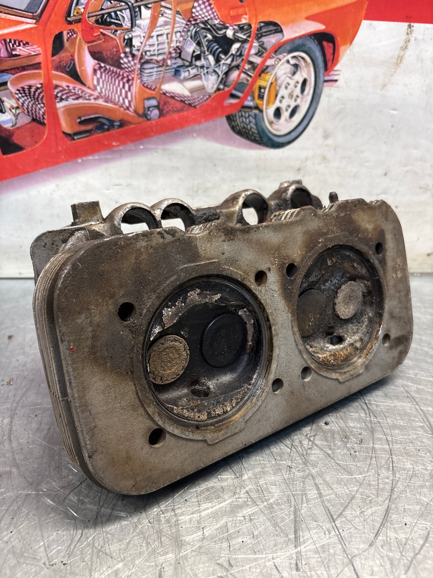 Porsche 914, cylinder head, used 022101372