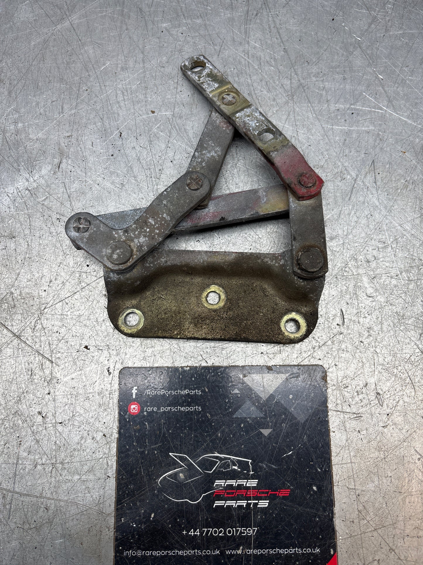 Porsche 928 Right hand side bonnet hinge, used 92851104204