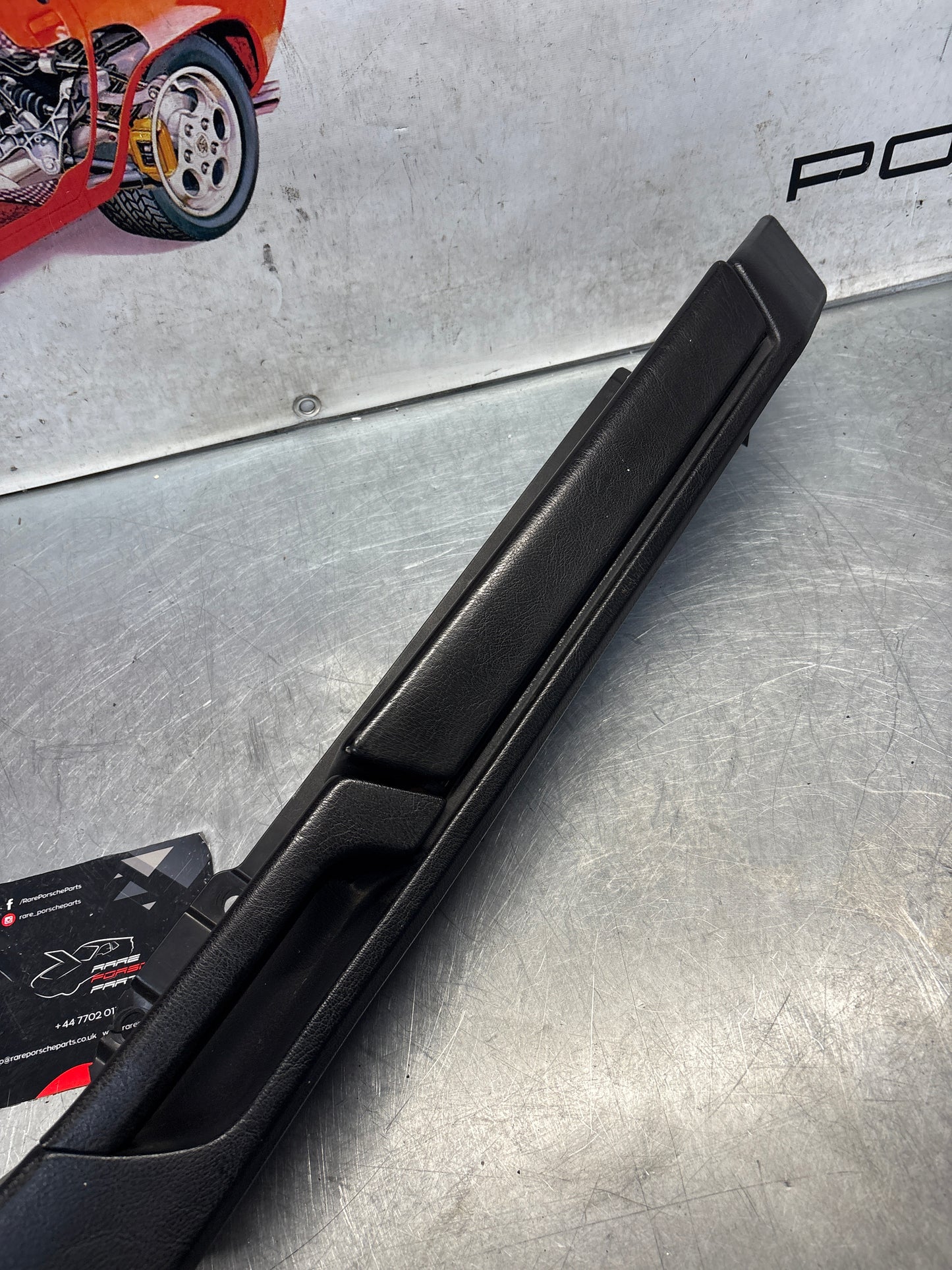 Porsche 928 black door armrest, right, off side, 92855510203, used