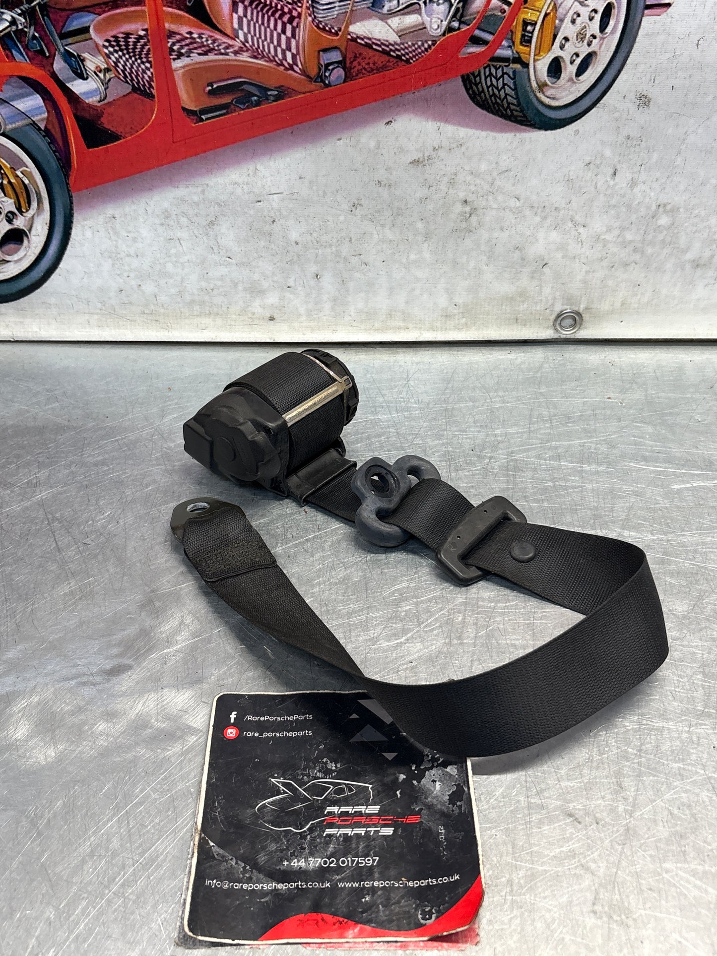 Porsche 911 996 right front seat belt, used 99680303402