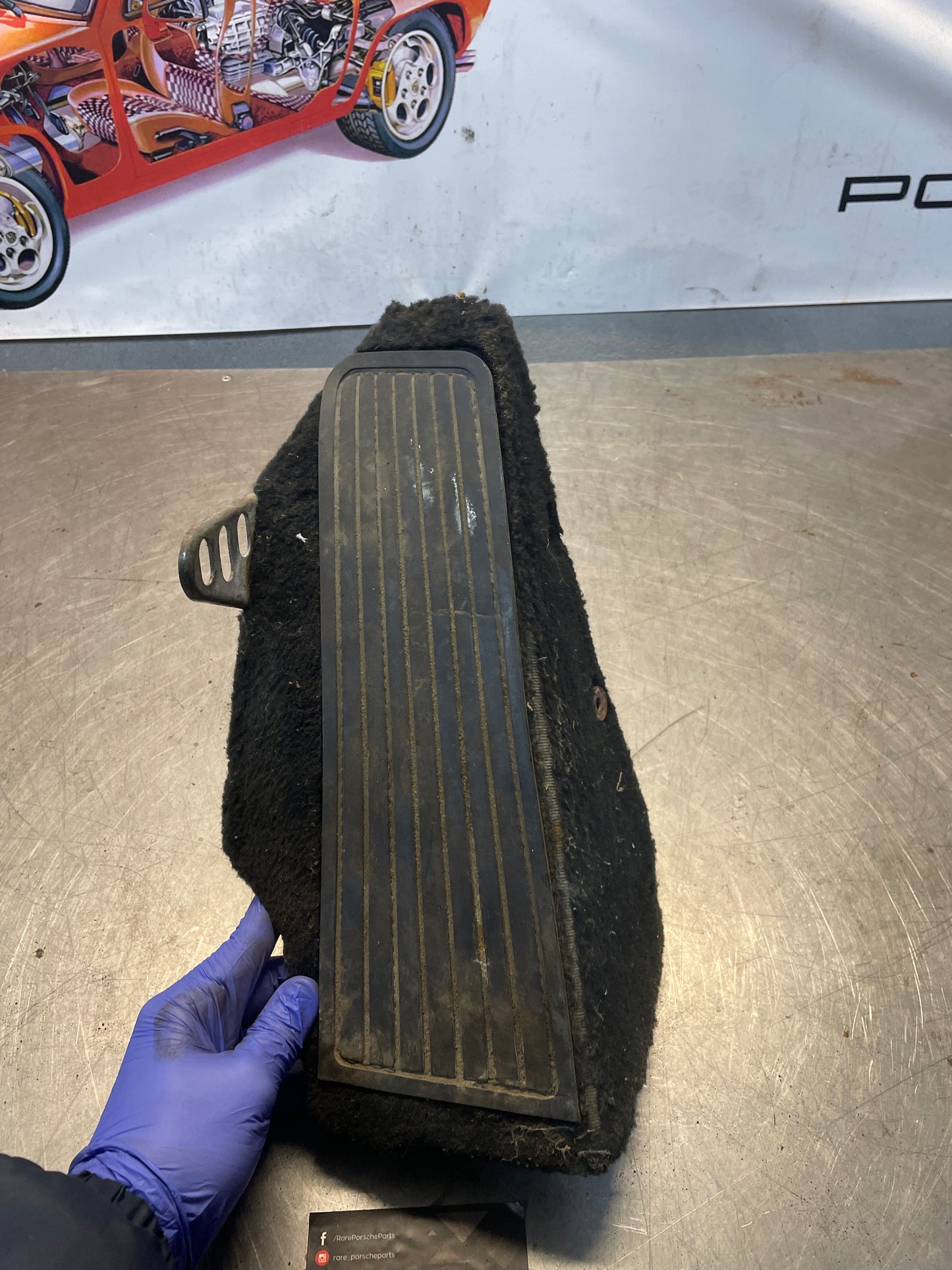 Porsche 928 black foot rest, used