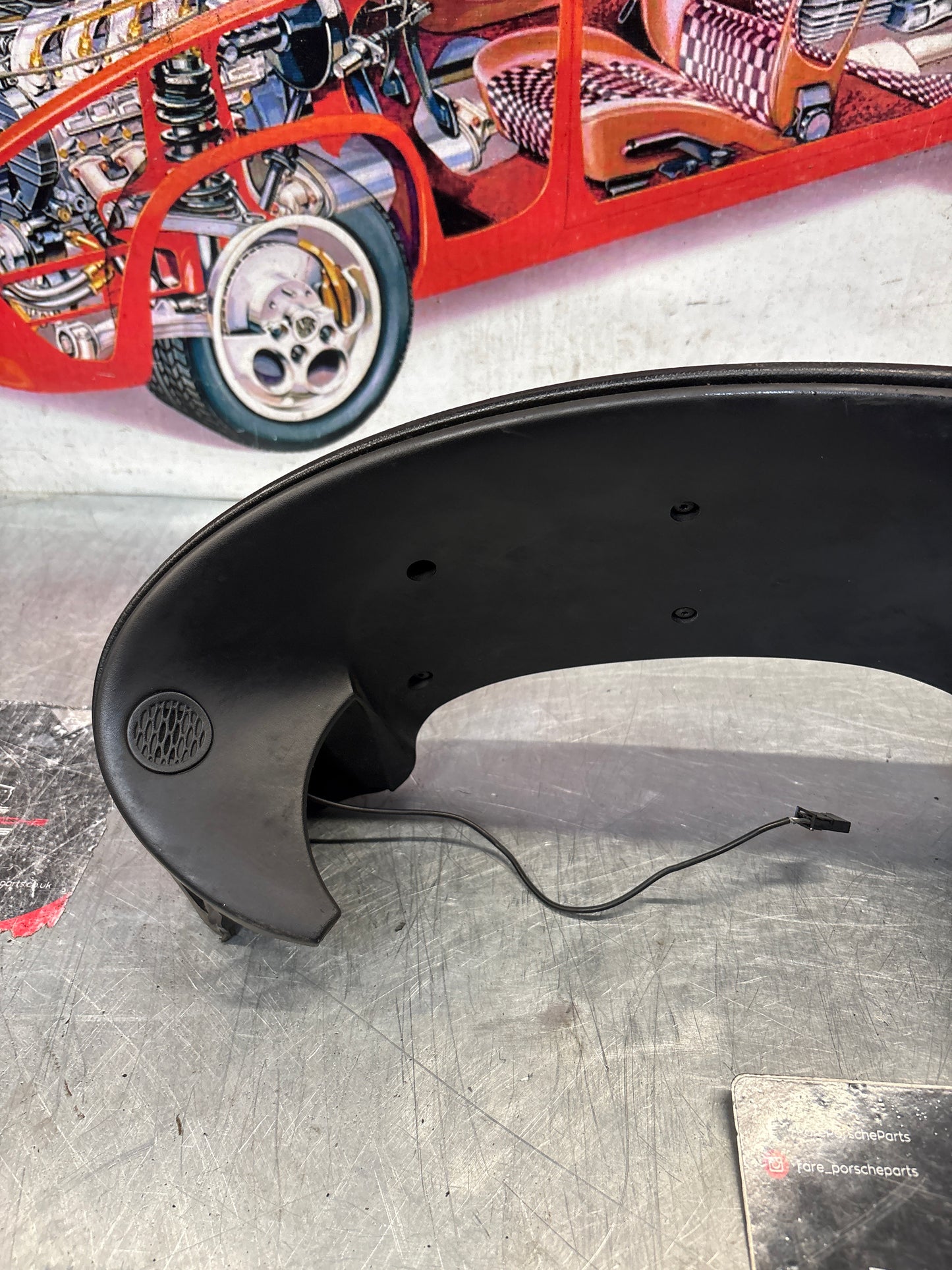 Porsche Boxster 986 dashboard cluster trim,black used 98655205500 / 98655205501