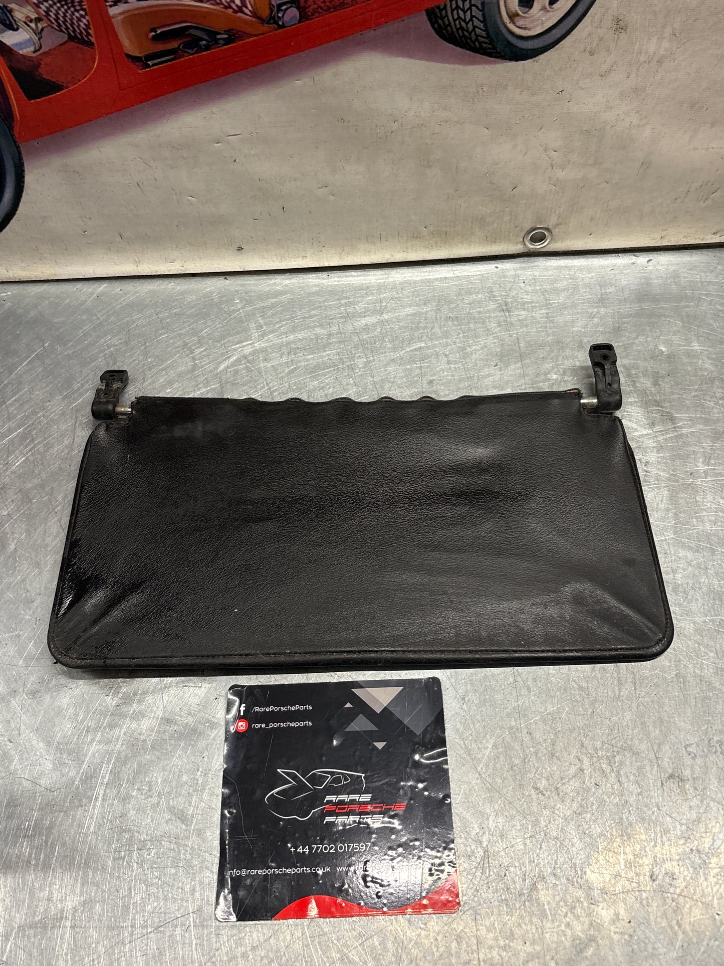Porsche 928 L+R rear sunvisor, black, used 92873103504
