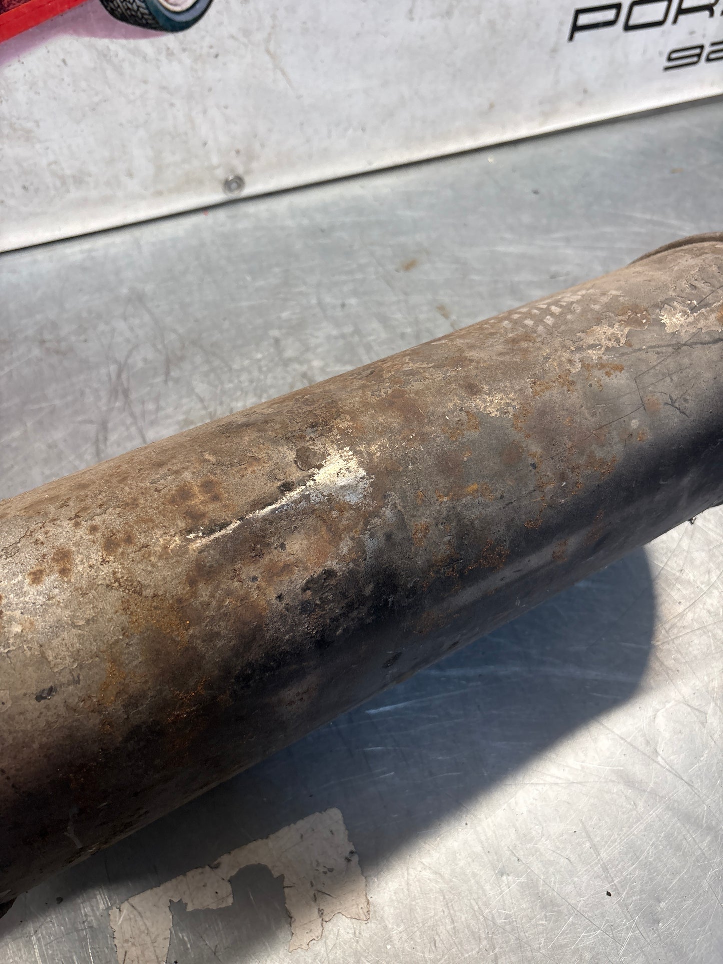 Porsche 924 rear muffler, used 477253127D
