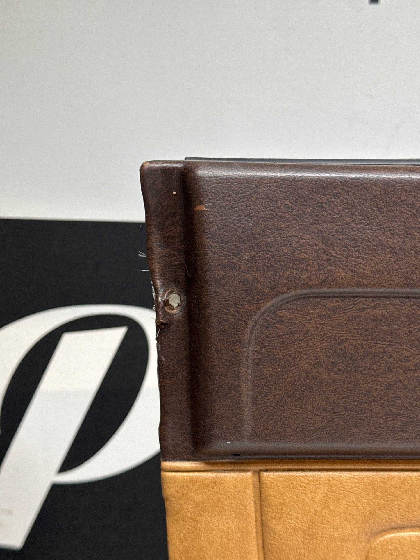 Porsche 924 / early 944 Brown and Caramel Used Door Cards, Pair. Fibreglass repaired 478867011