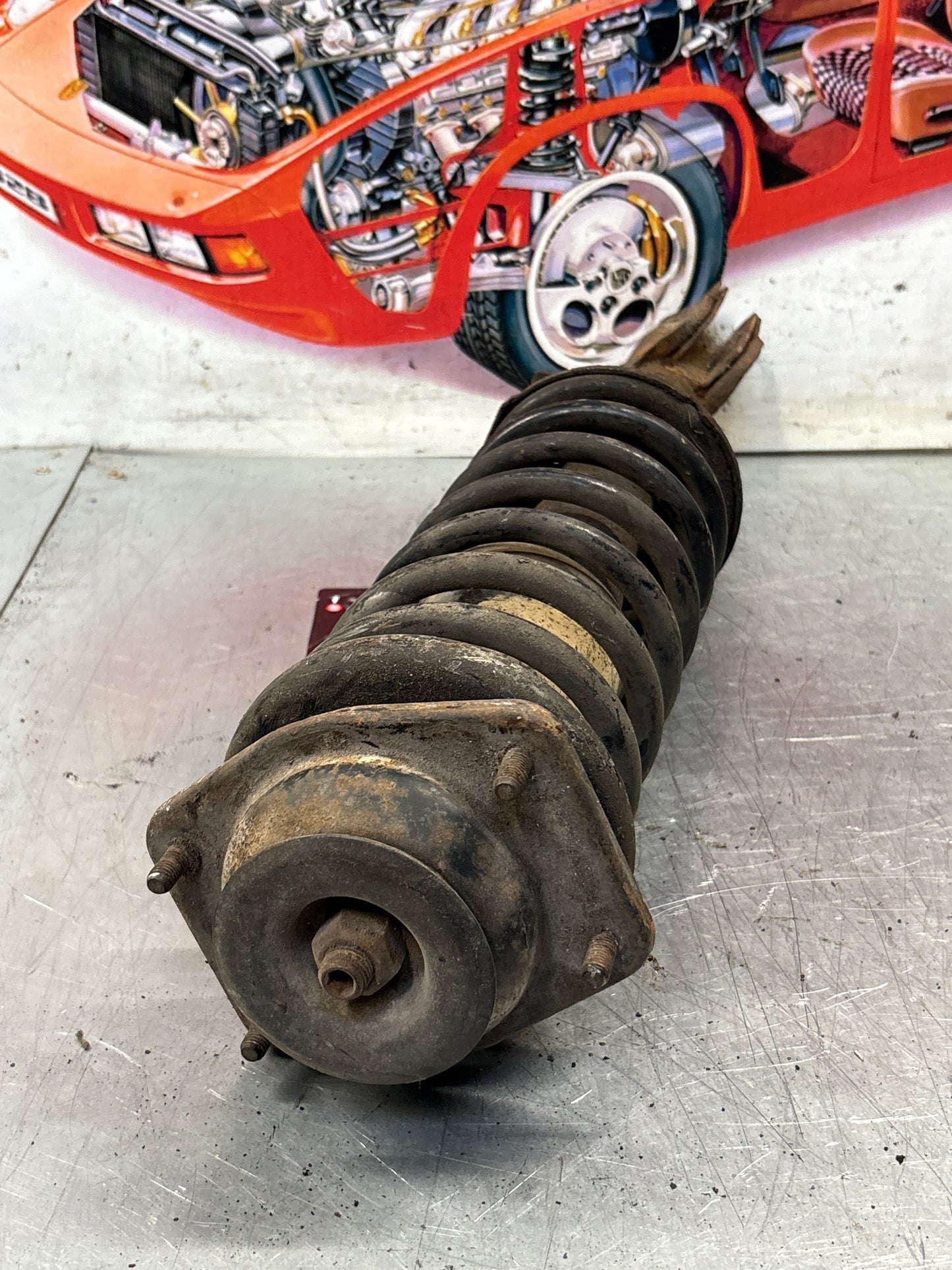 Porsche 924 Front shock absorber, used 477412031E