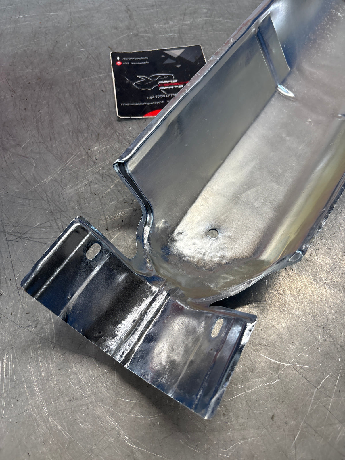 Porsche 924 -82 heat shield, middle section, 477803869, refurbished