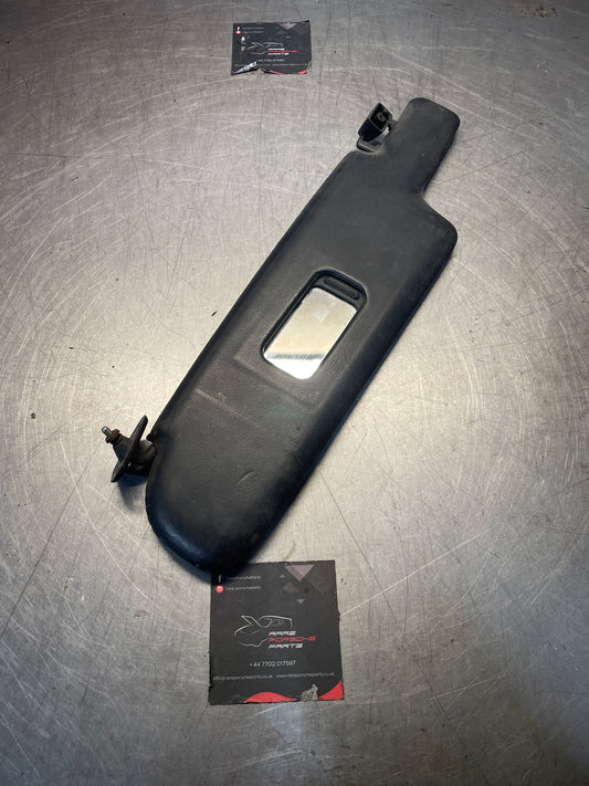 Porsche 928 black sun visor with mirror, used, left 92873123702