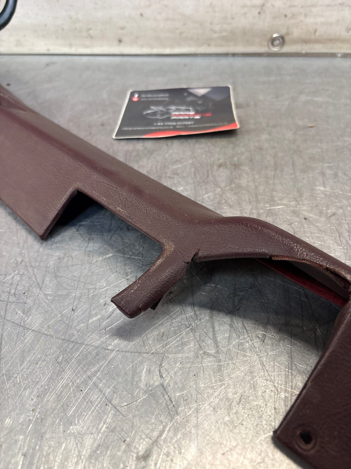 Porsche 928 tailgate interior trim, used, burgundy 92855504705