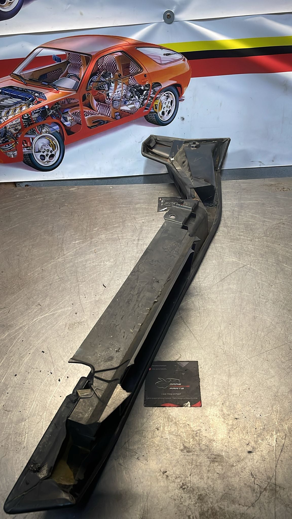 Porsche 928 black door armrest, right, off side, 92855510203, used