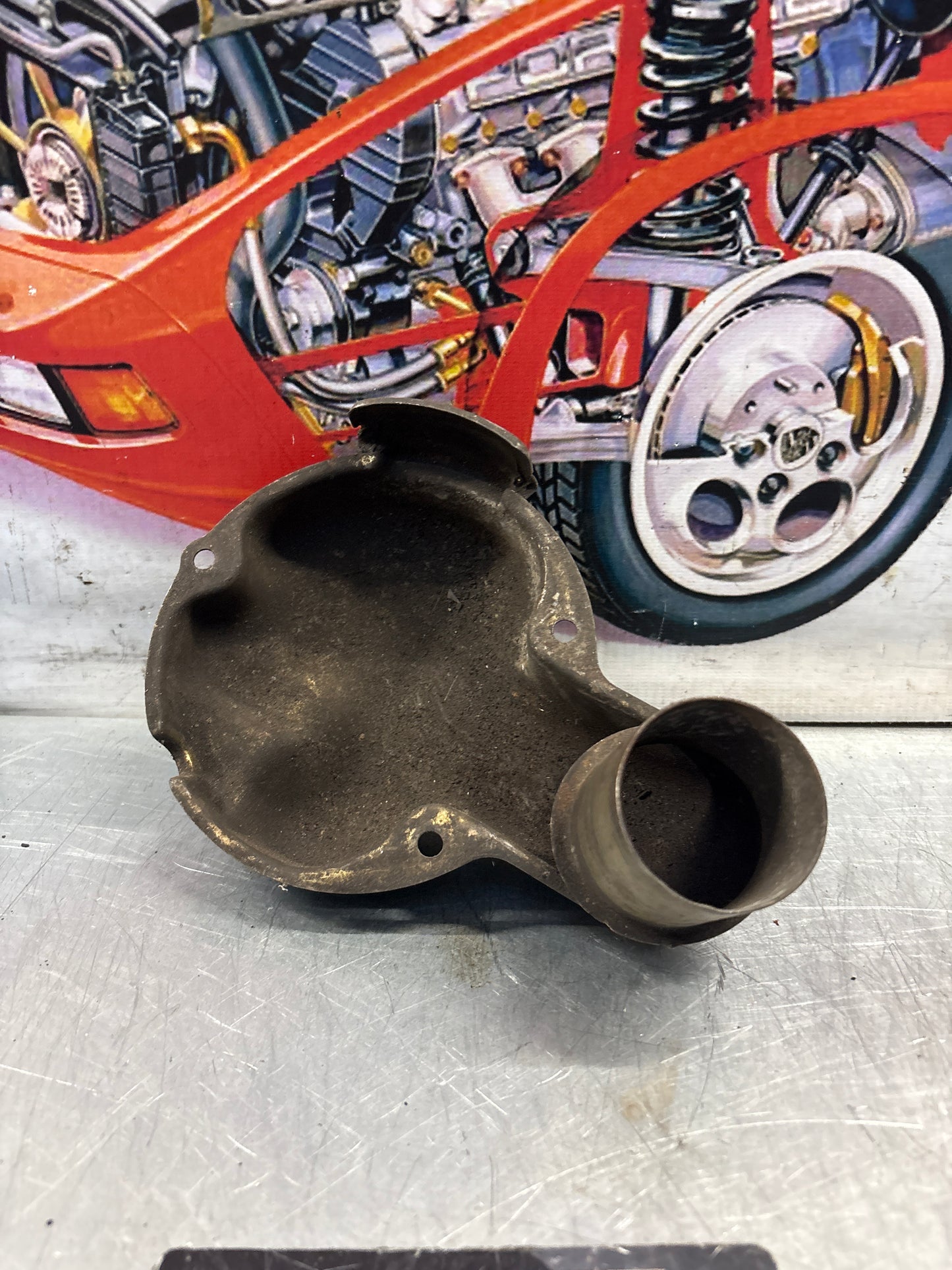 Porsche 924 2.0 alternator cooling shroud duct 046903187A used