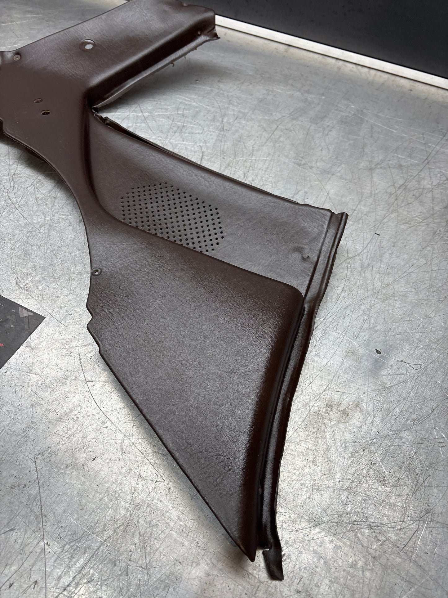 Porsche 944 924 brown left rear interior C Post trim /card . Quarter panel trim used, 94455502101