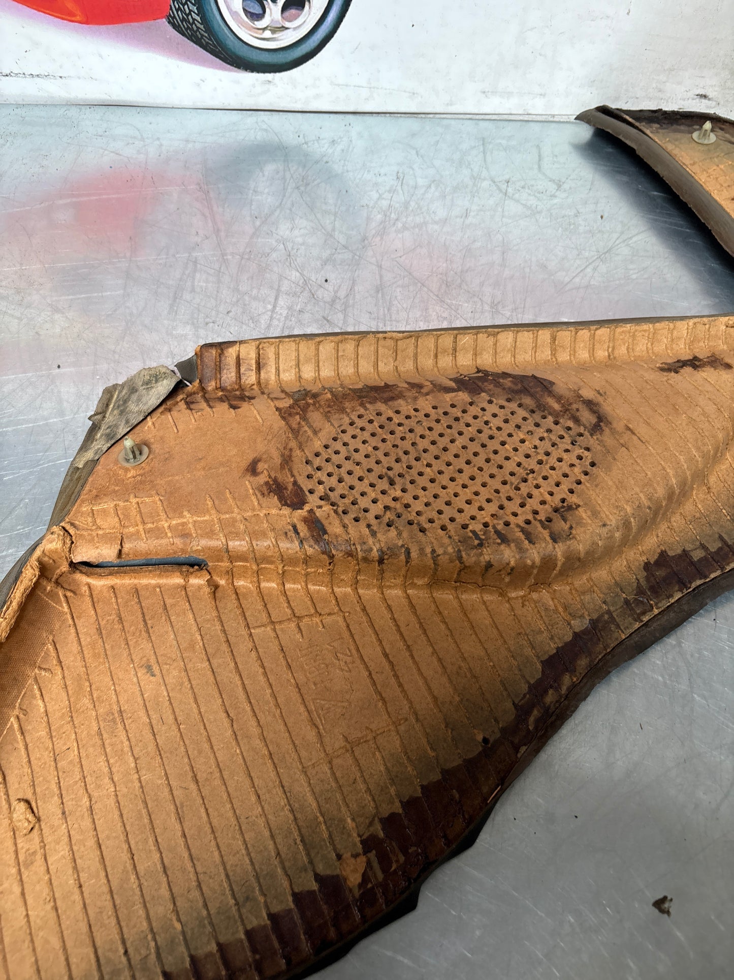 Porsche 944 924 black rear interior C Post trims/cards. Quarter panel trim used, poor condition 94455502101 94455502201