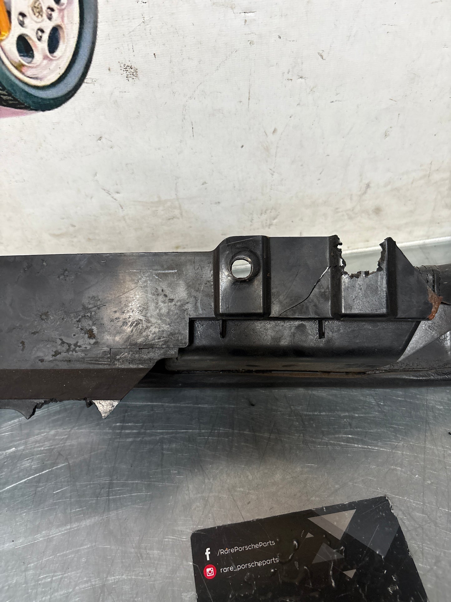 Porsche 928 black door armrest, right, off side, 92855510203, used