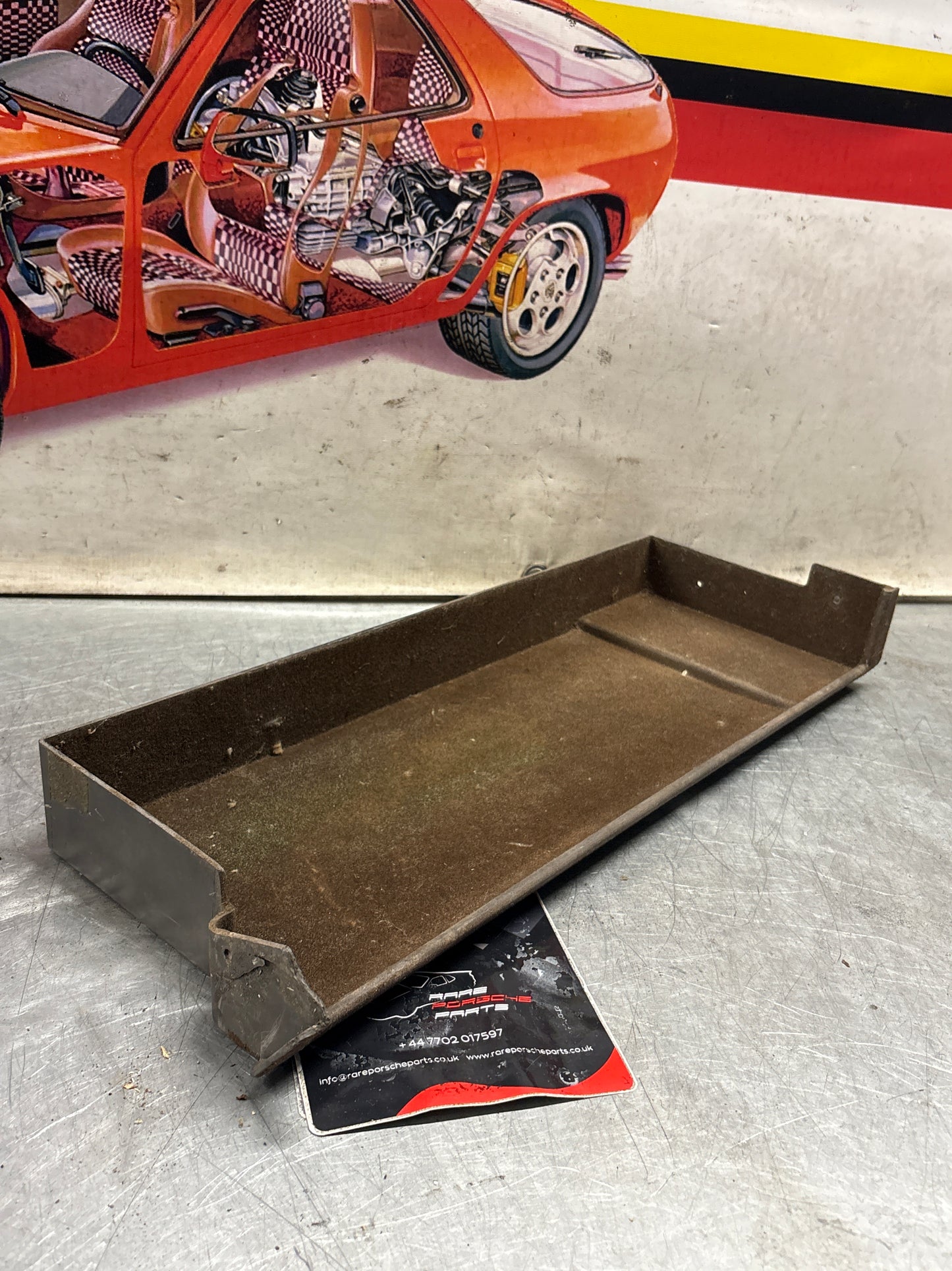 Porsche 924 944 under glove box shelf, brown 477857836A LHD only, for spares or repair