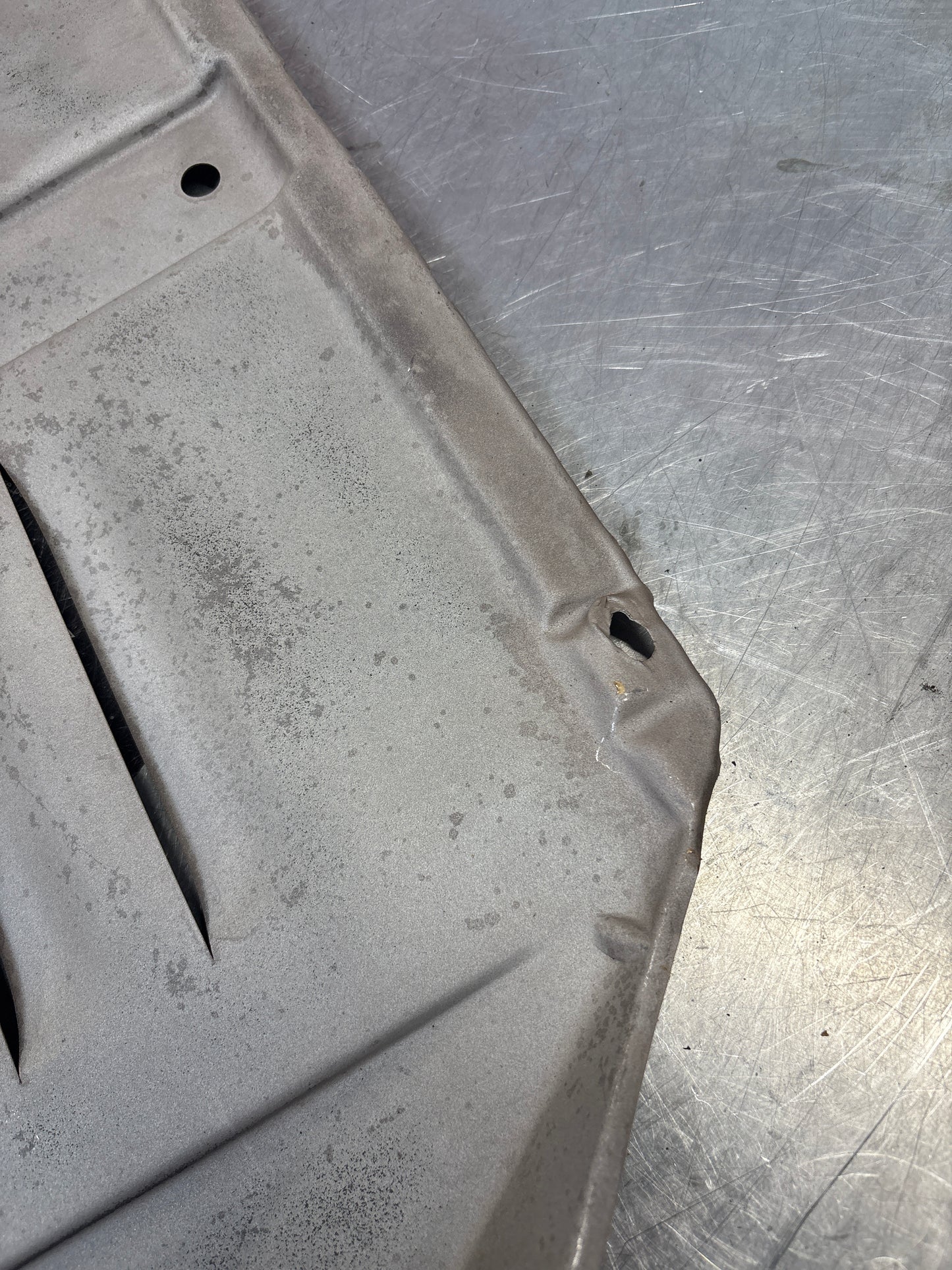 Porsche 924 early steel engine tray / belly pan / undertray used 477407583C refurbished