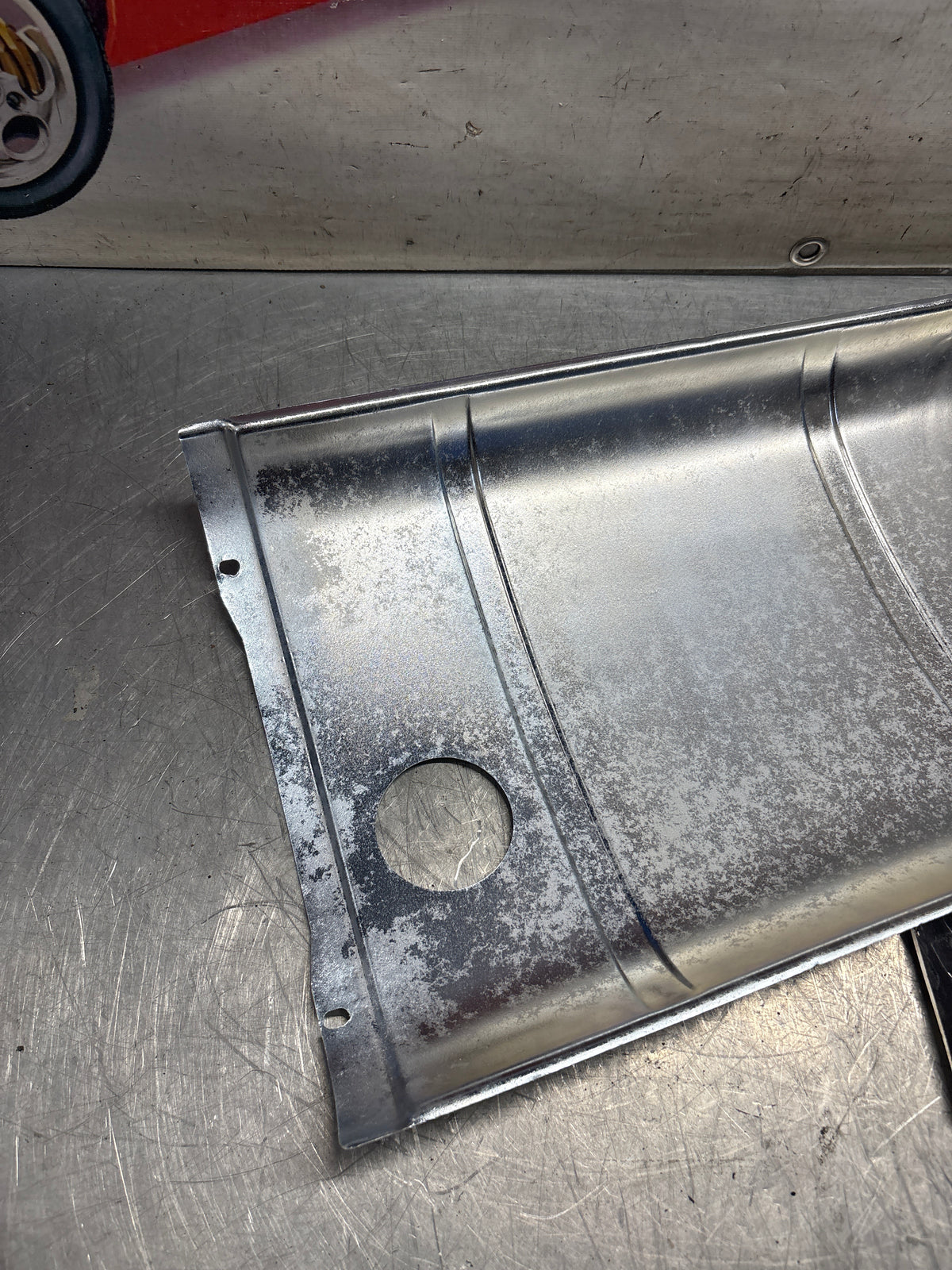 Porsche 928 heat protection plate, 92850449101, refurbished