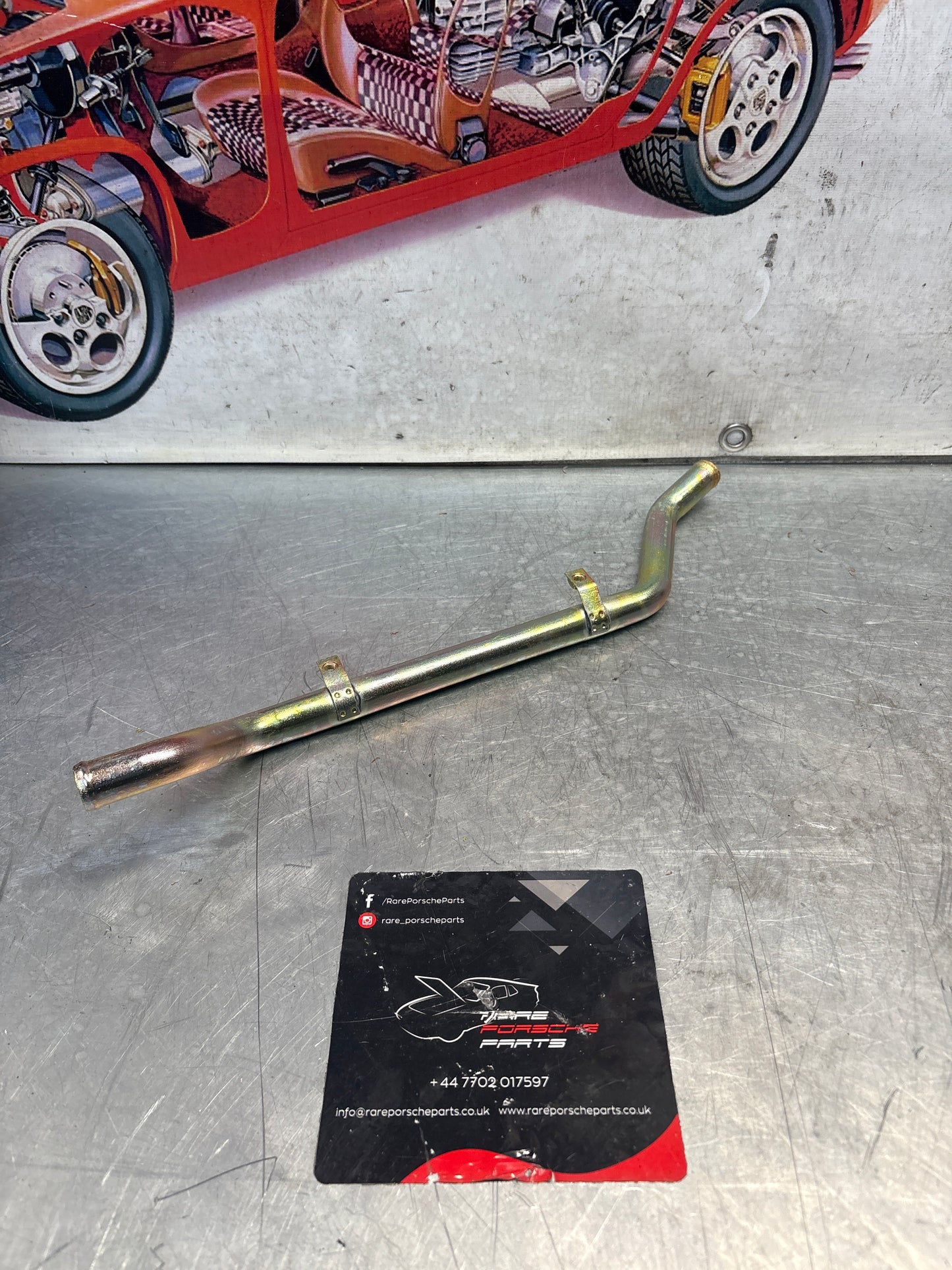 Porsche 924 Turbo metal water pipe 93110626301, refurbished