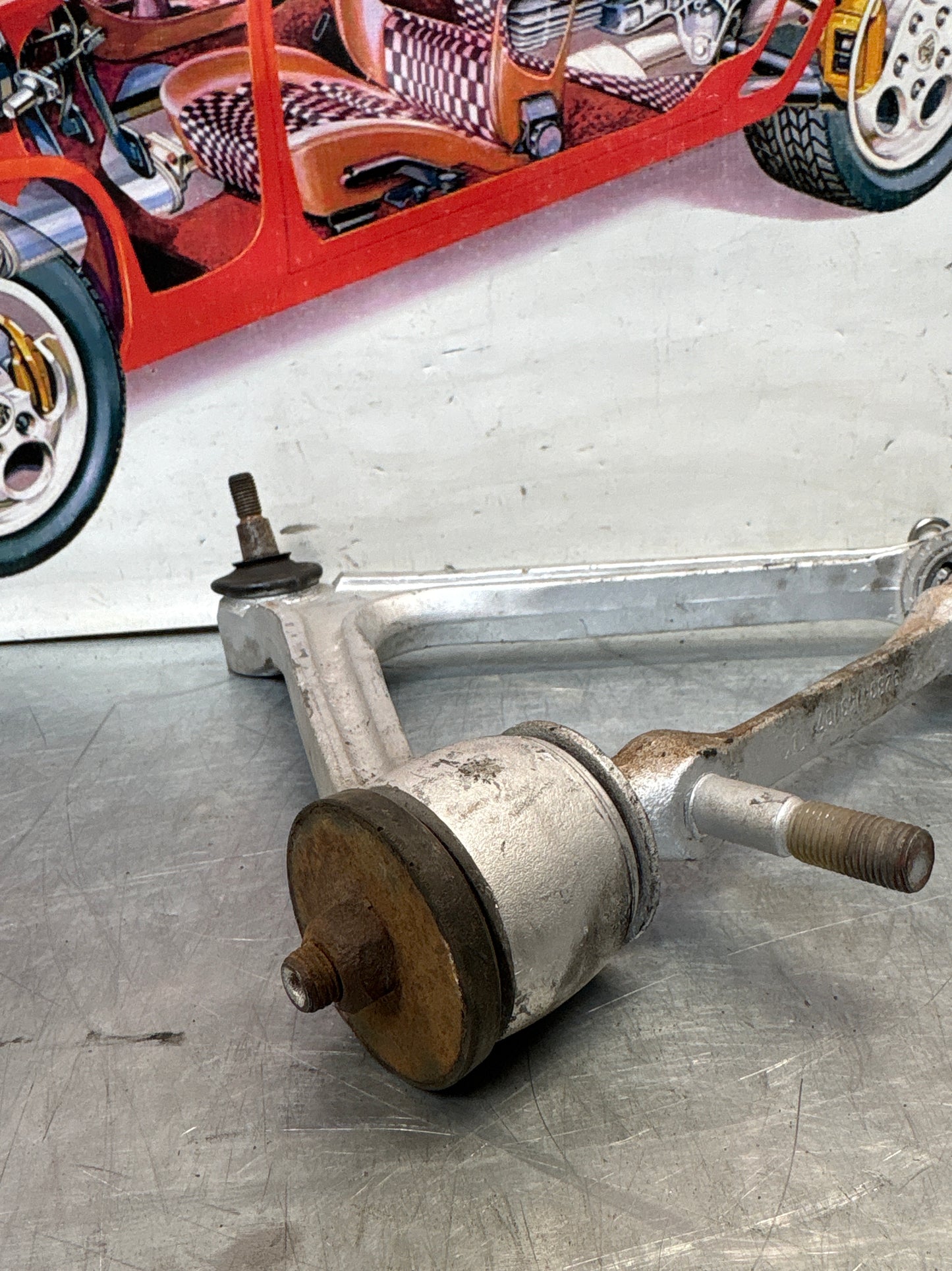 Porsche 928 front upper right control arm, used 92834145821