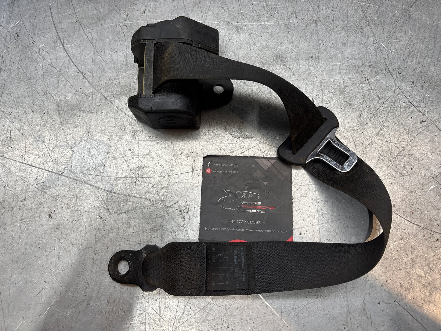 Porsche 911 993 rear left N/S seat belt, used, 99380302103