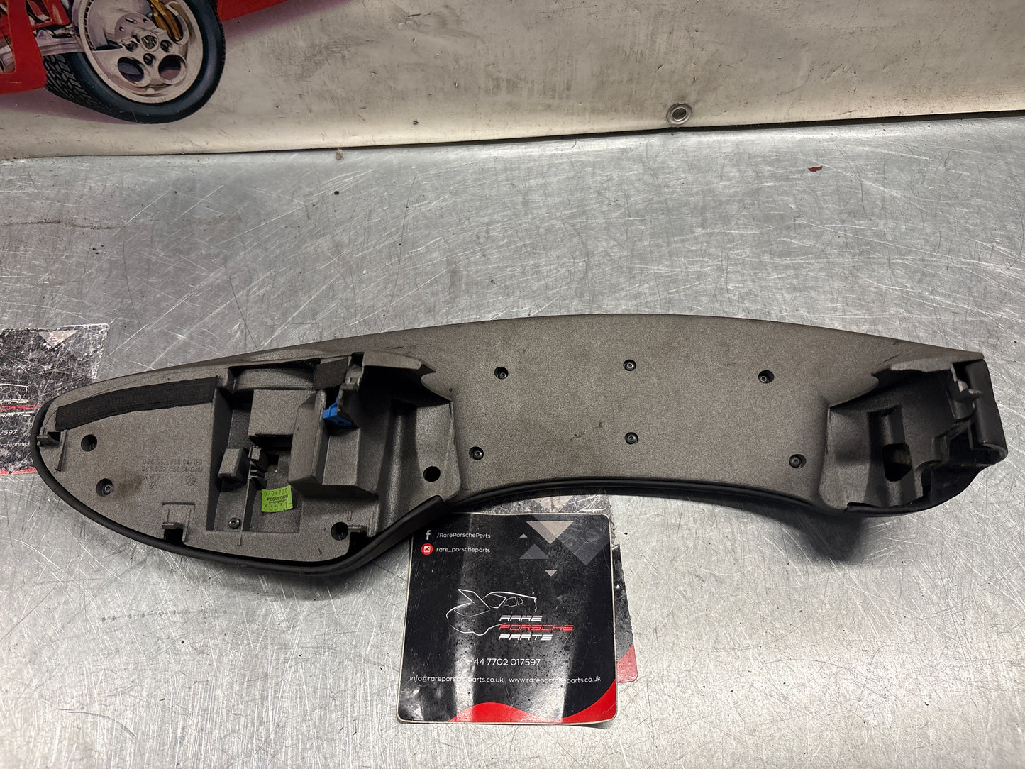 Porsche Boxster 986 RHD dashboard cluster trim,black/silver used 98655205600 / 98655205601