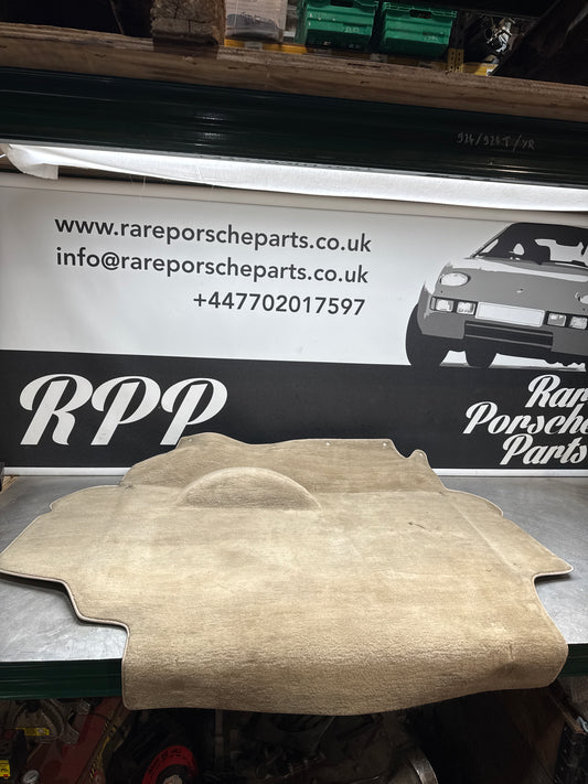 Porsche 924S 944 85.5- boot carpet, champagne, 94555506303 used, space saver wheel type
