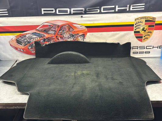 Porsche 924S 944 85.5- boot carpet, black, 94555506303 used, space saver wheel type