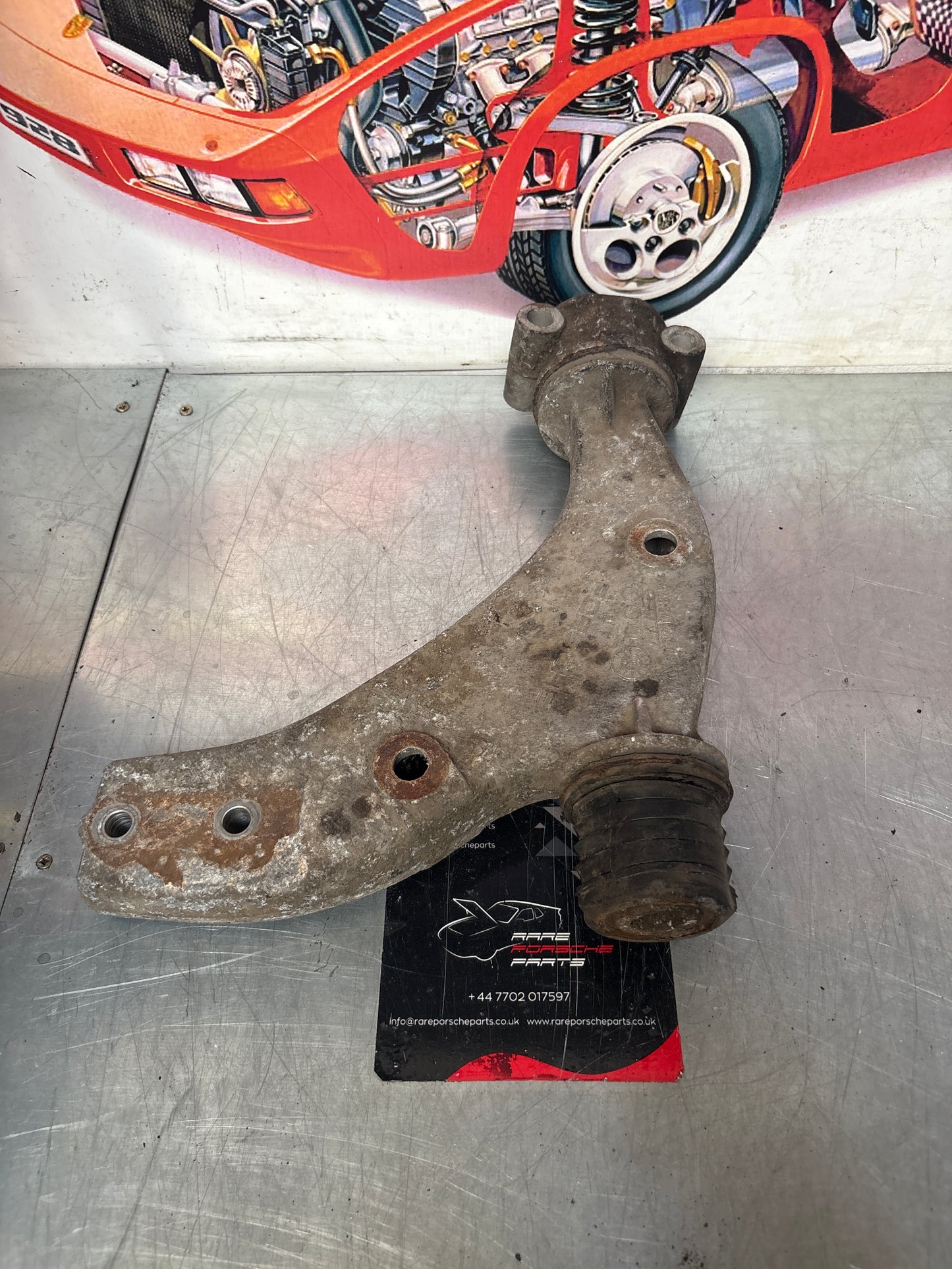 Porsche 928 S/S2 front lower control arm, used 92834141308