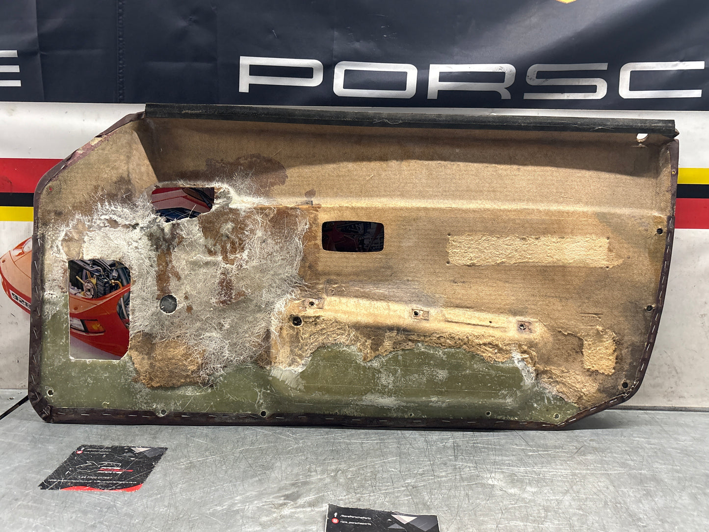 Porsche 944 left burgundy  door card for late cars from 85.5 944555017