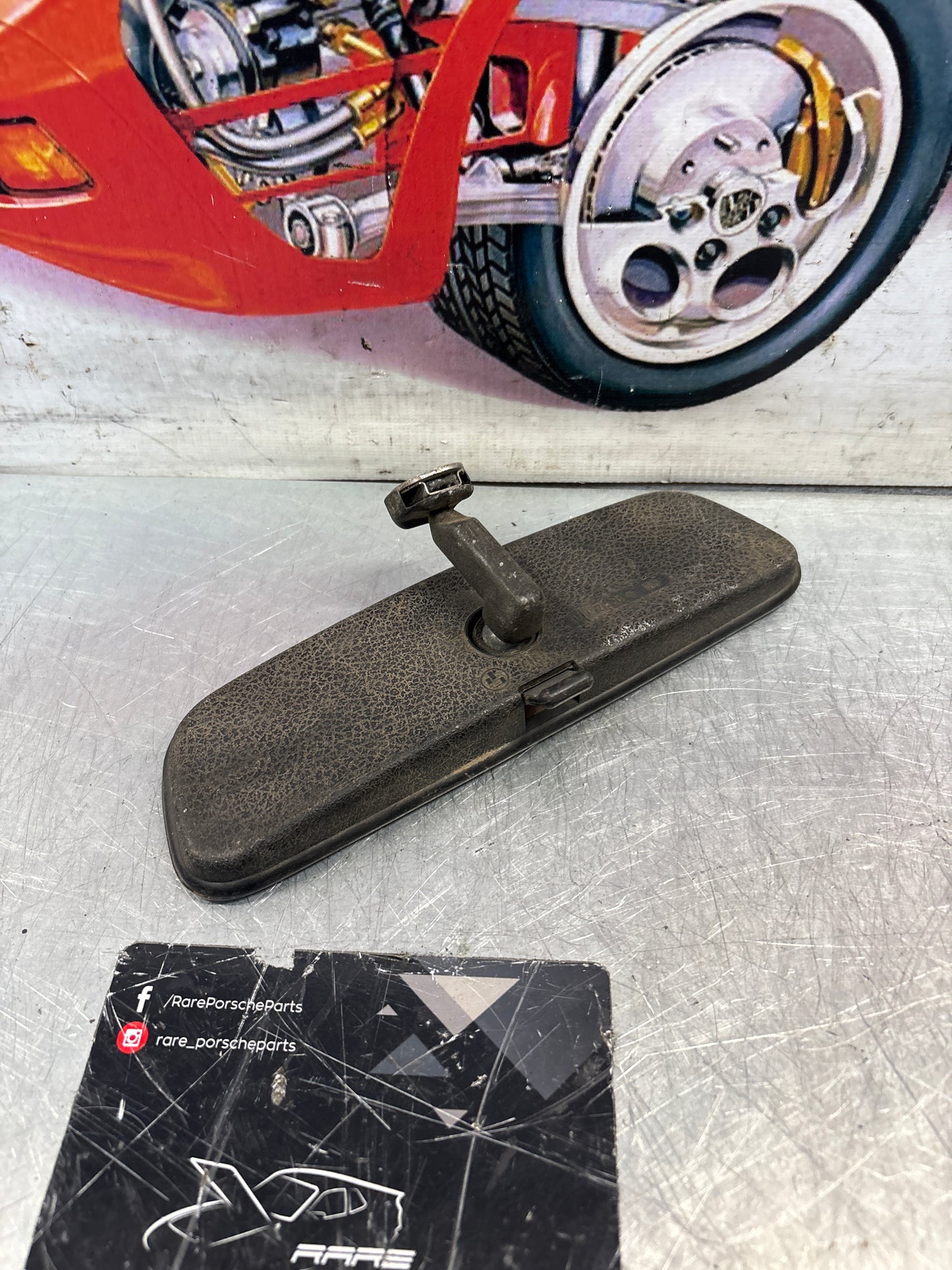 Porsche 924 944 rear view mirror used, for spares or repair 477857511