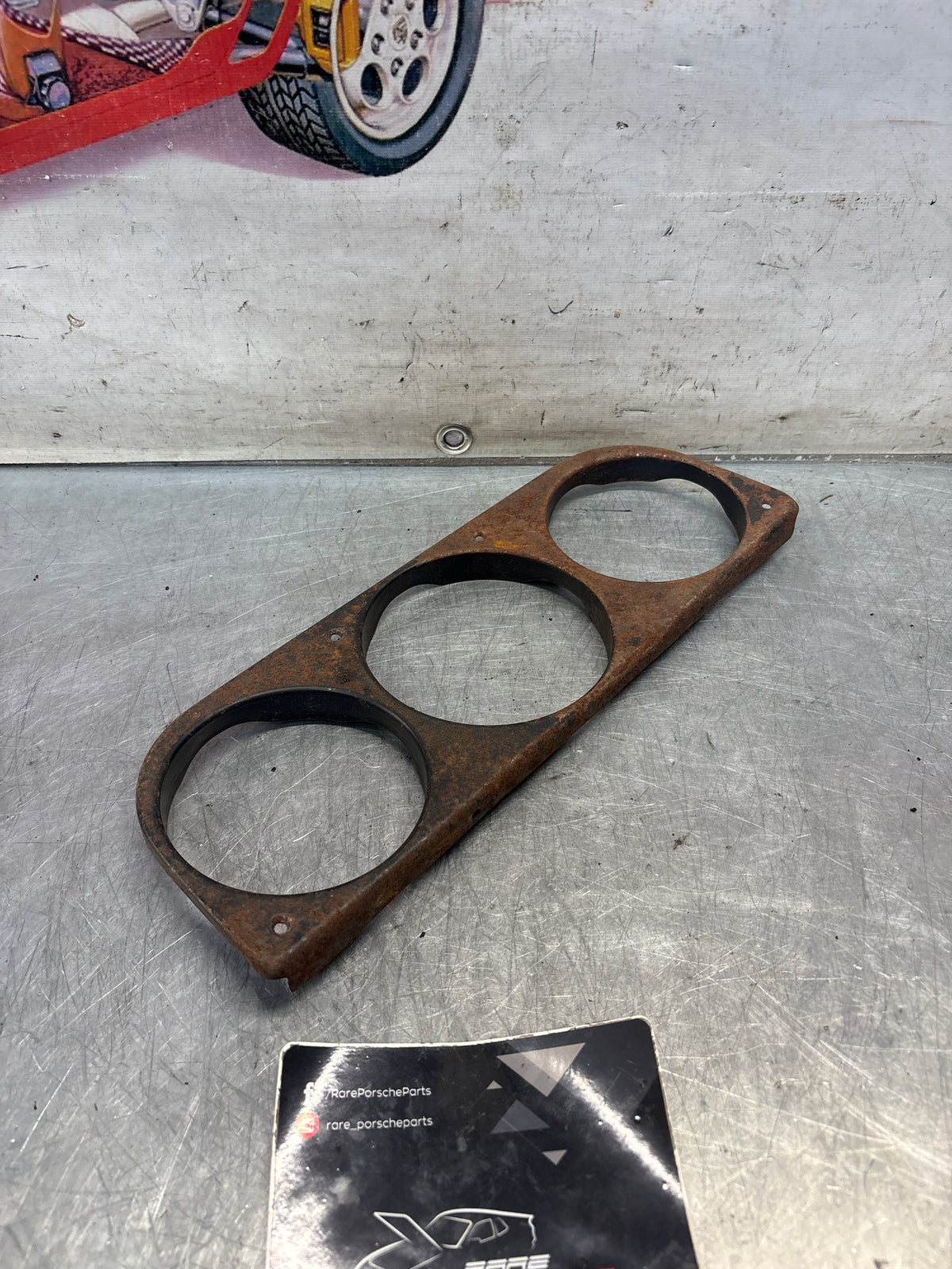 Porsche 914 gauge mounting bezel, used 91455220210