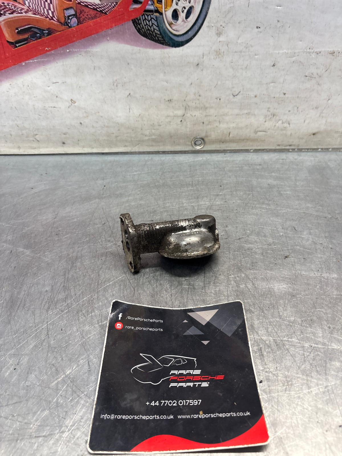 Porsche 914 oil filter bracket, used 021115353A / 021115355A