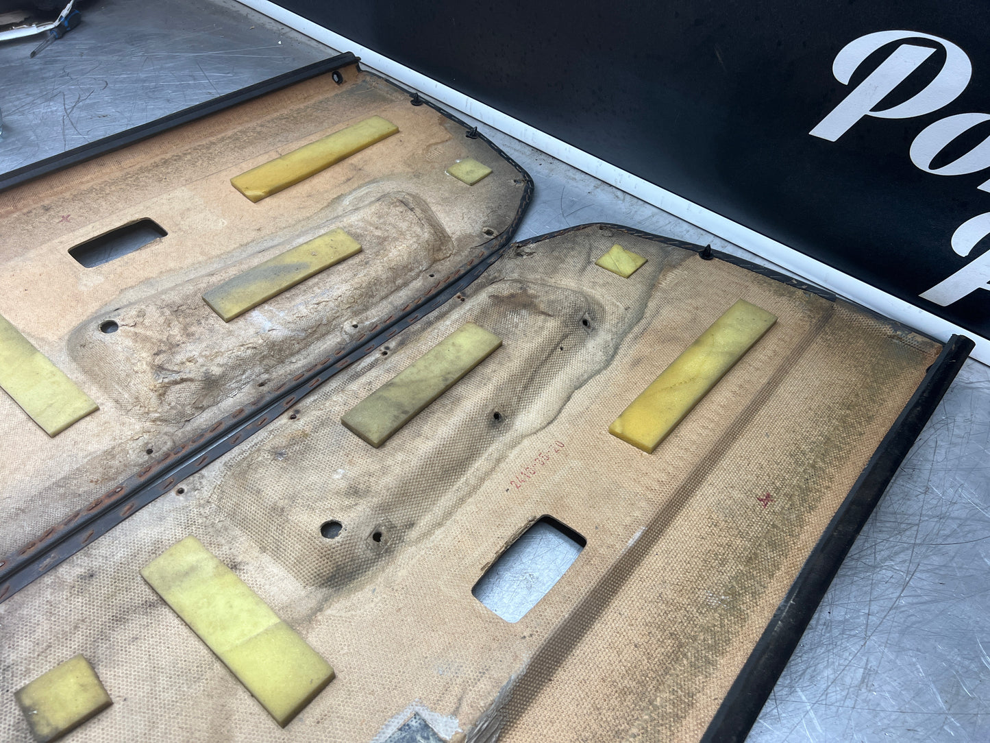 Pair Of Porsche 944 door cards black 94455501701 94455501801 used condition.