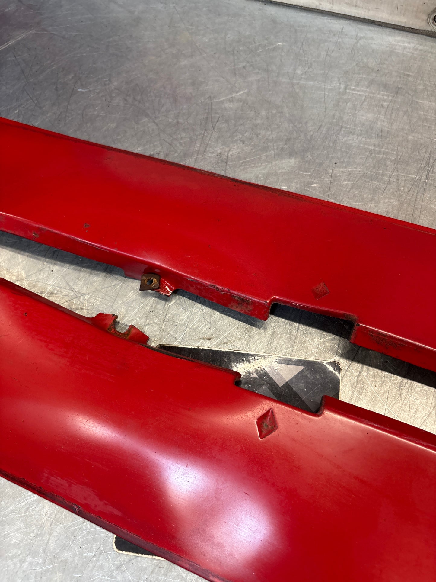 Porsche 924 Carrera GT pair of side skirt trim, for spares or repair 93755902700 / 93755902800