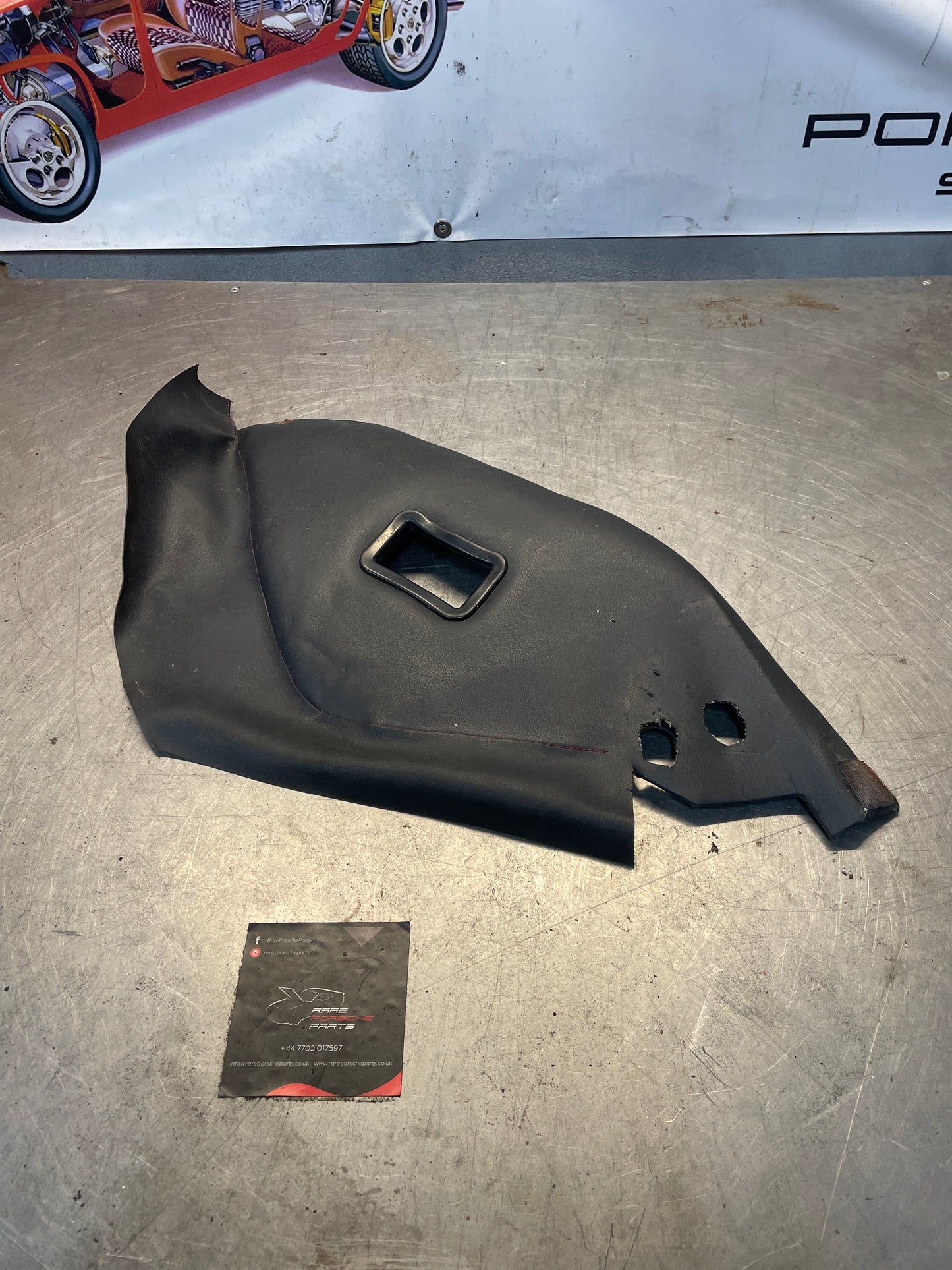 Porsche 928 Rear Seat Side Panel Right, black/dark blue, used 92852204204