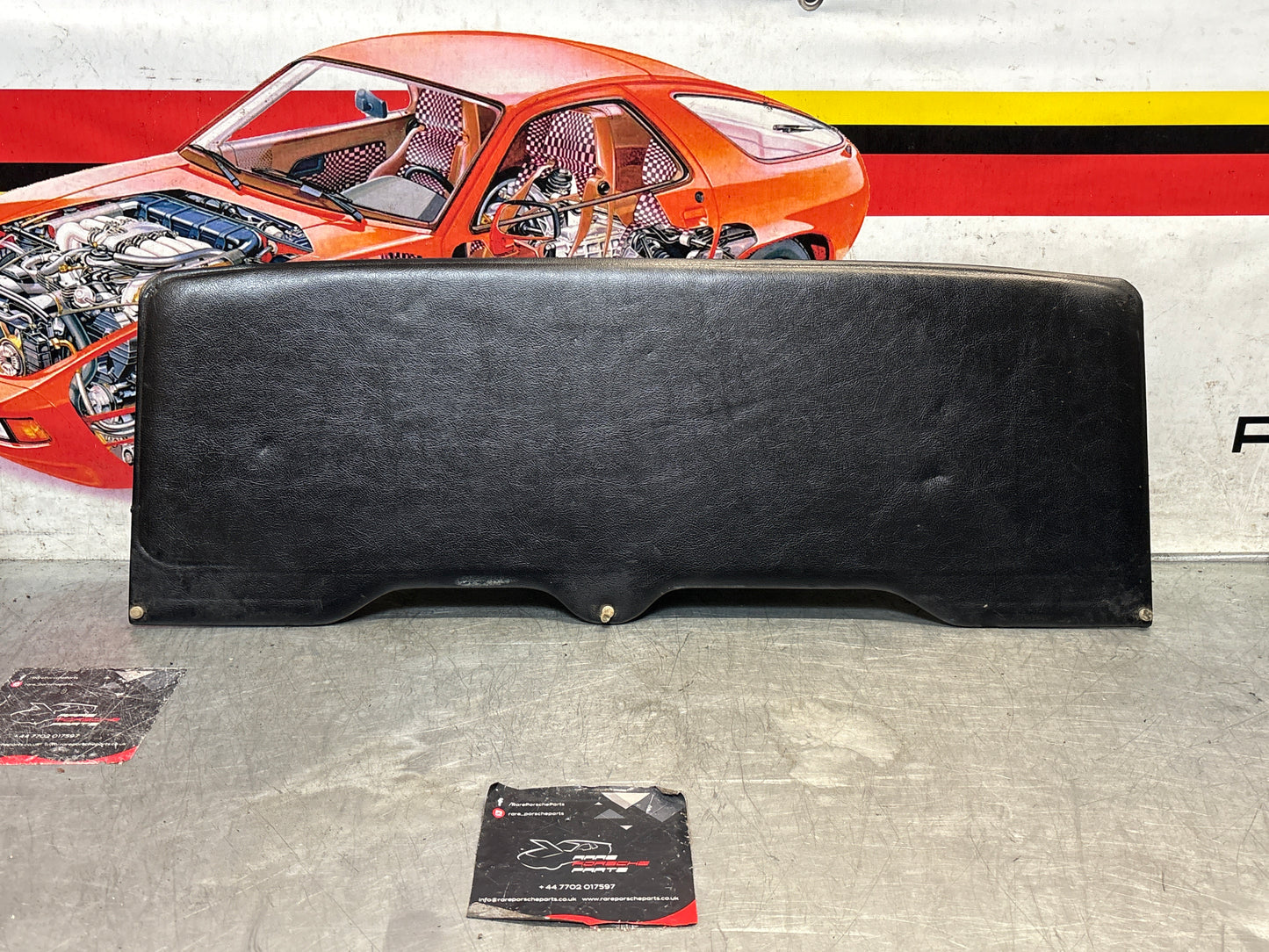 Porsche 928 sun roof headliner trim, black, used 92856406950KZ2